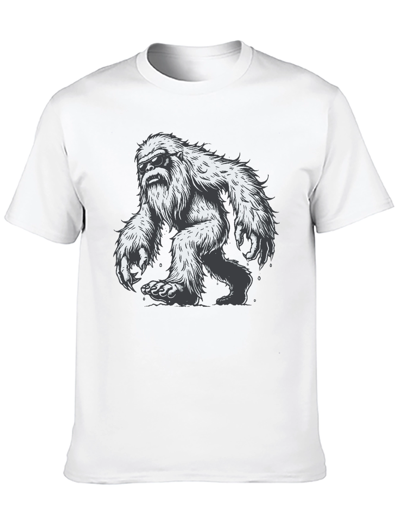 Cool Yeti Graphic Tee - Black Cotton Blend