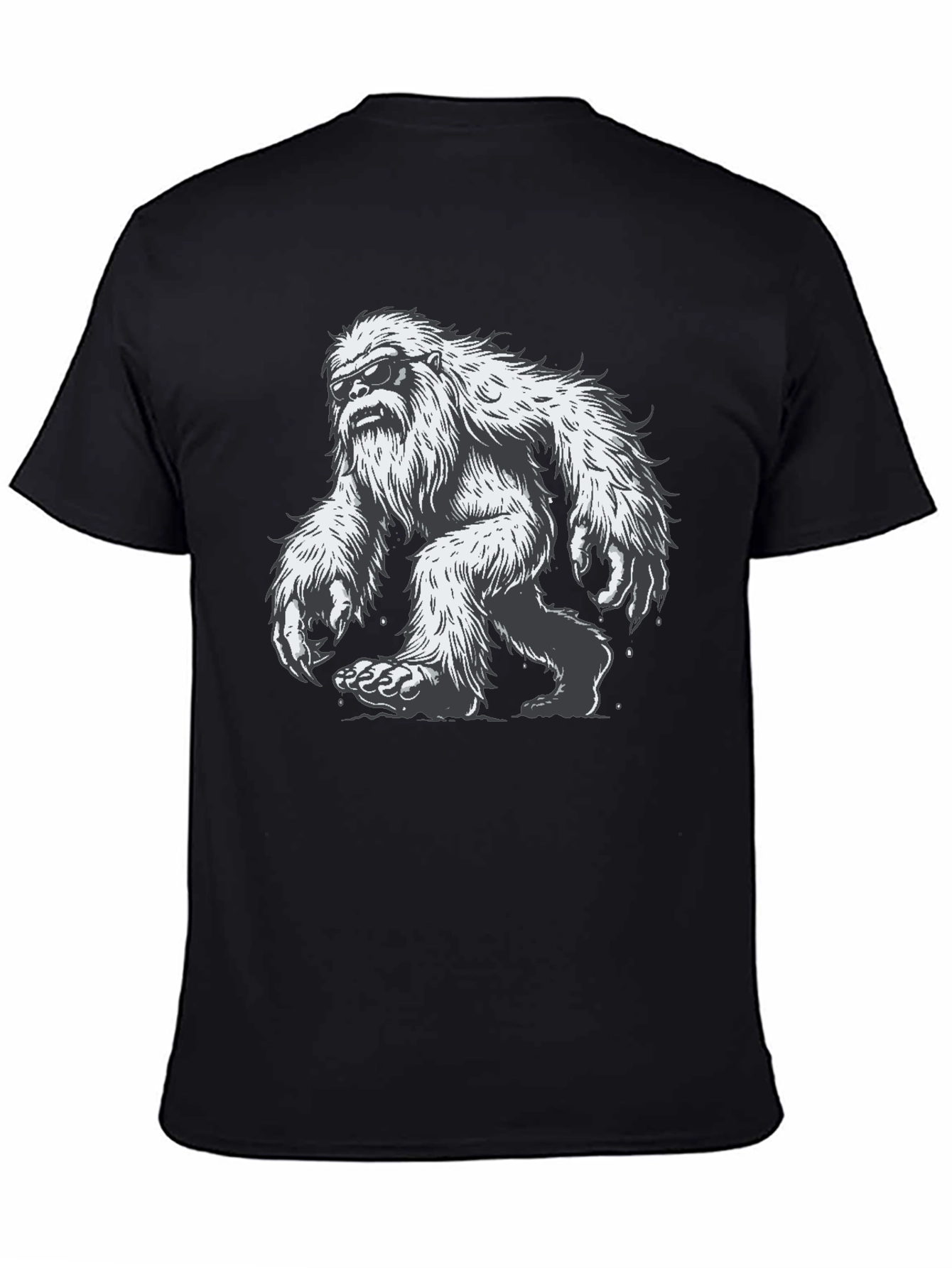 Cool Yeti Graphic Tee - Black Cotton Blend