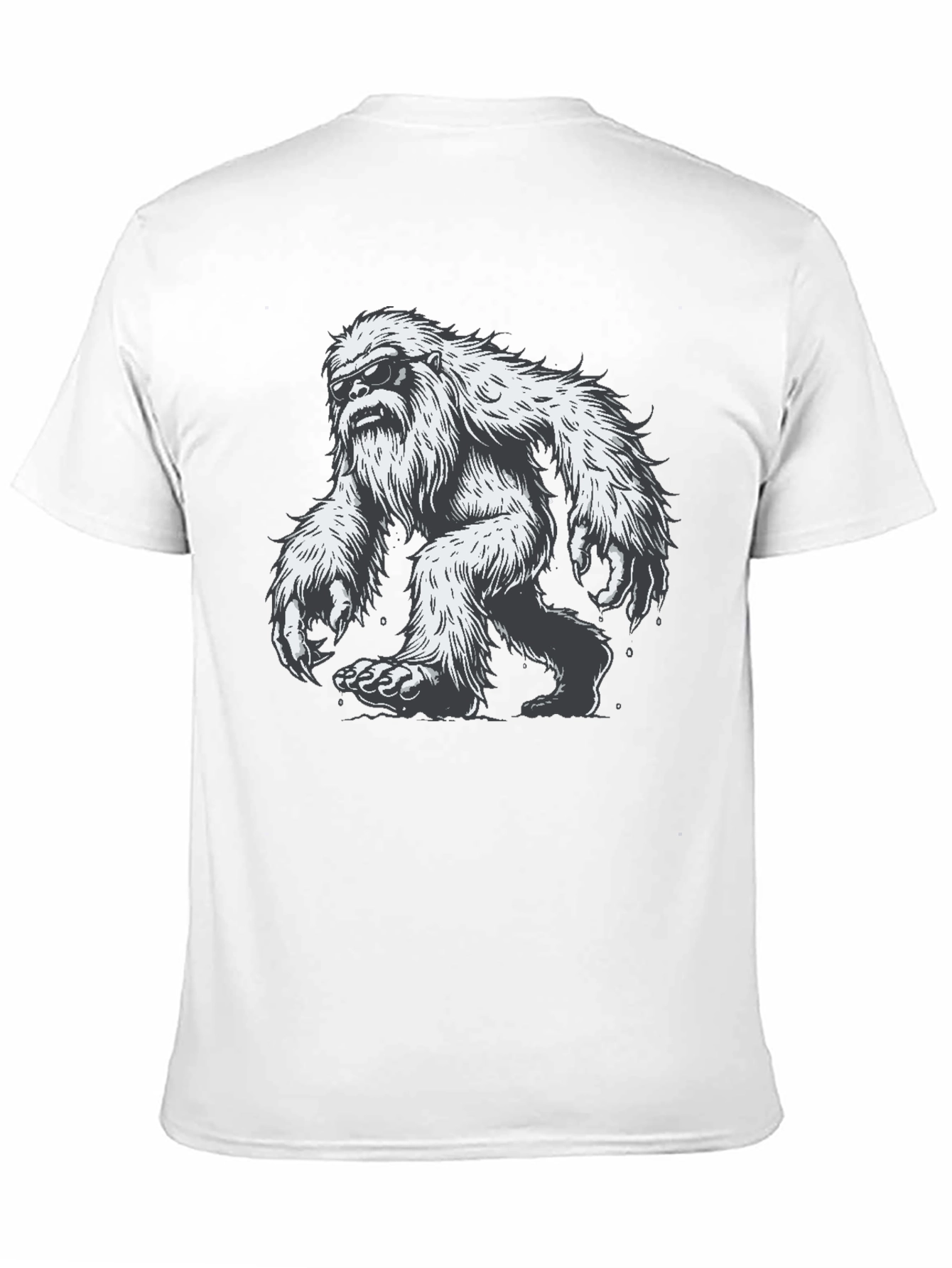 Cool Yeti Graphic Tee - Black Cotton Blend