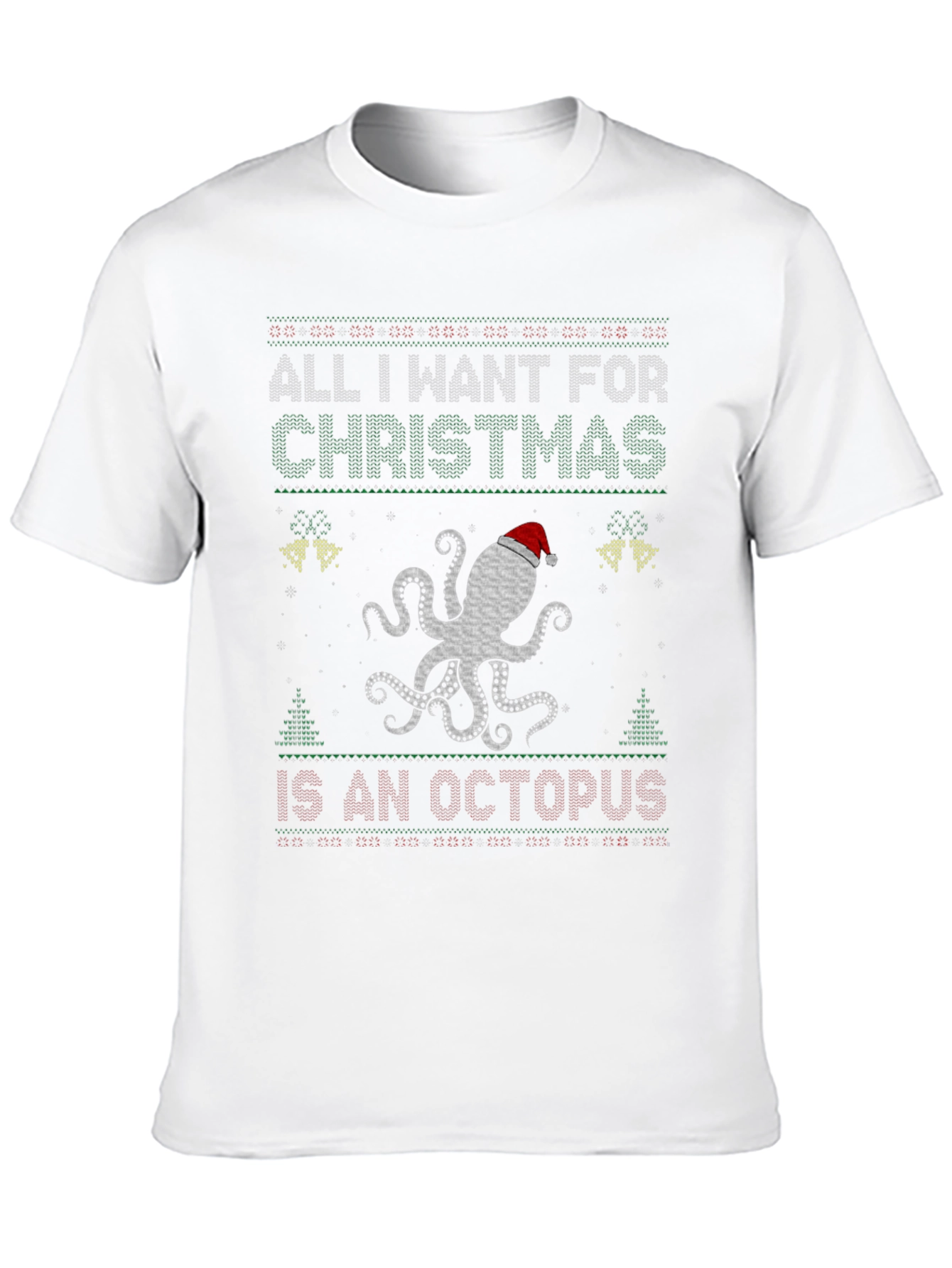 Octopus Christmas Ugly Sweater T-Shirt