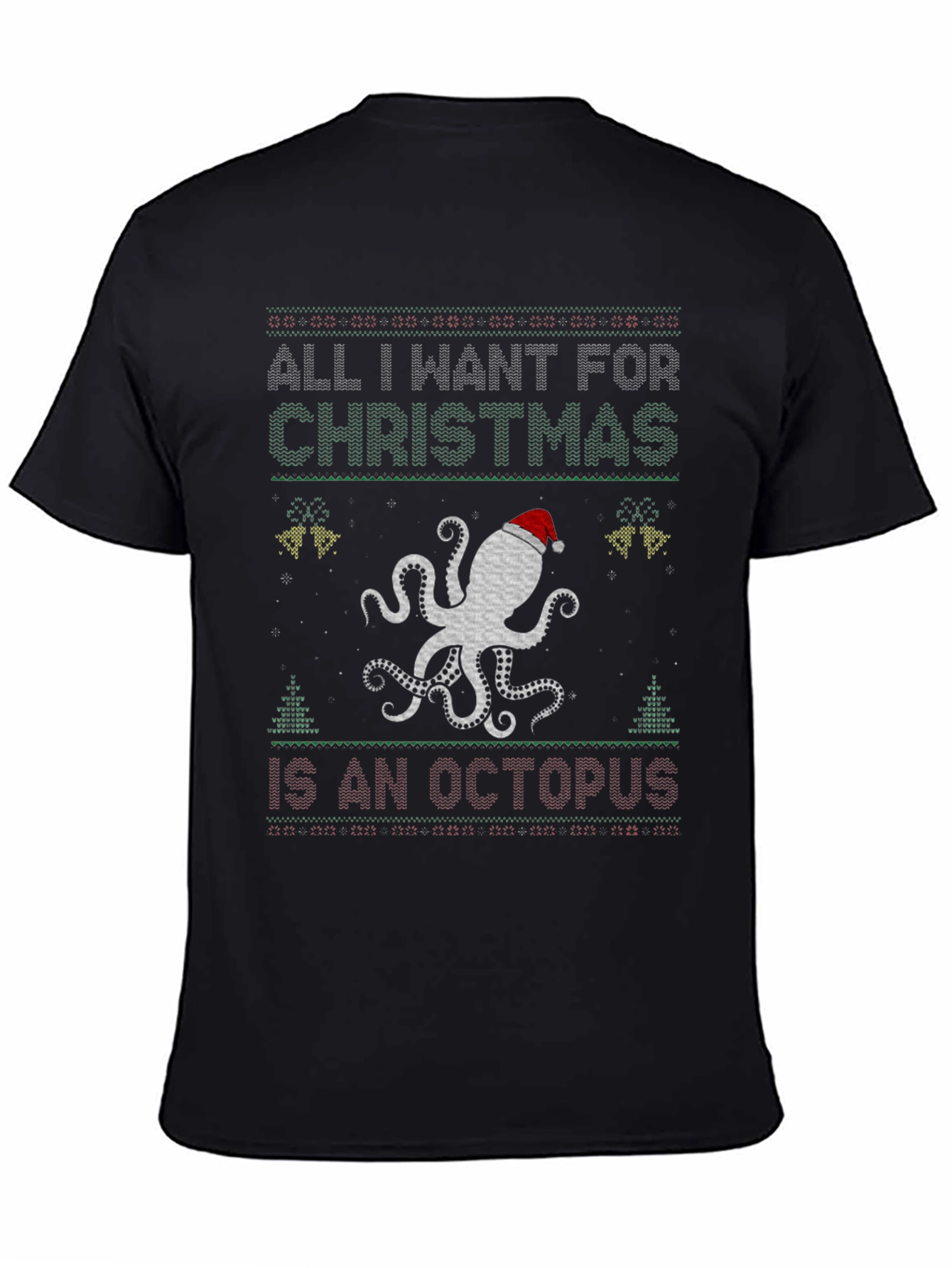 Octopus Christmas Ugly Sweater T-Shirt
