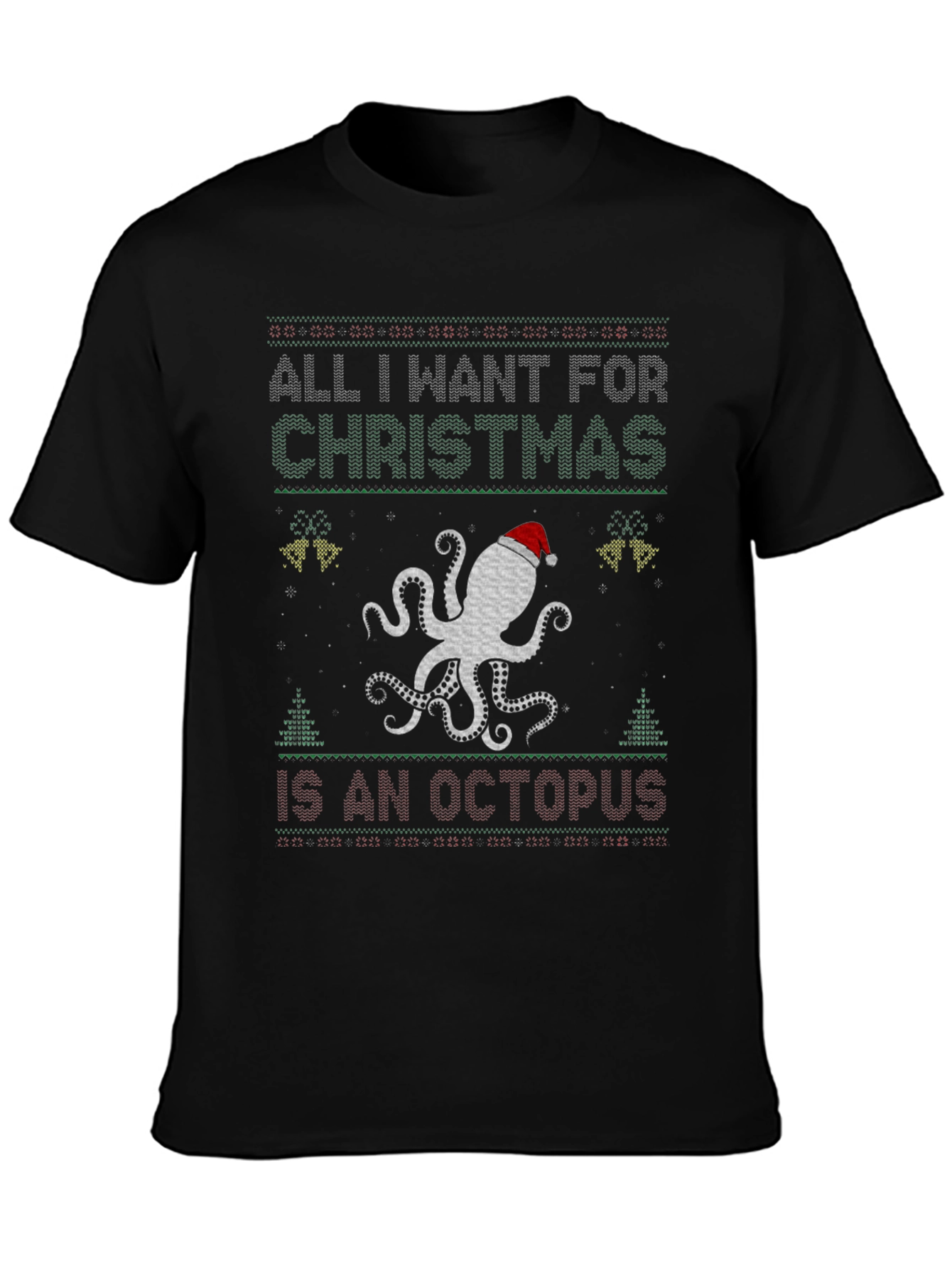 Octopus Christmas Ugly Sweater T-Shirt