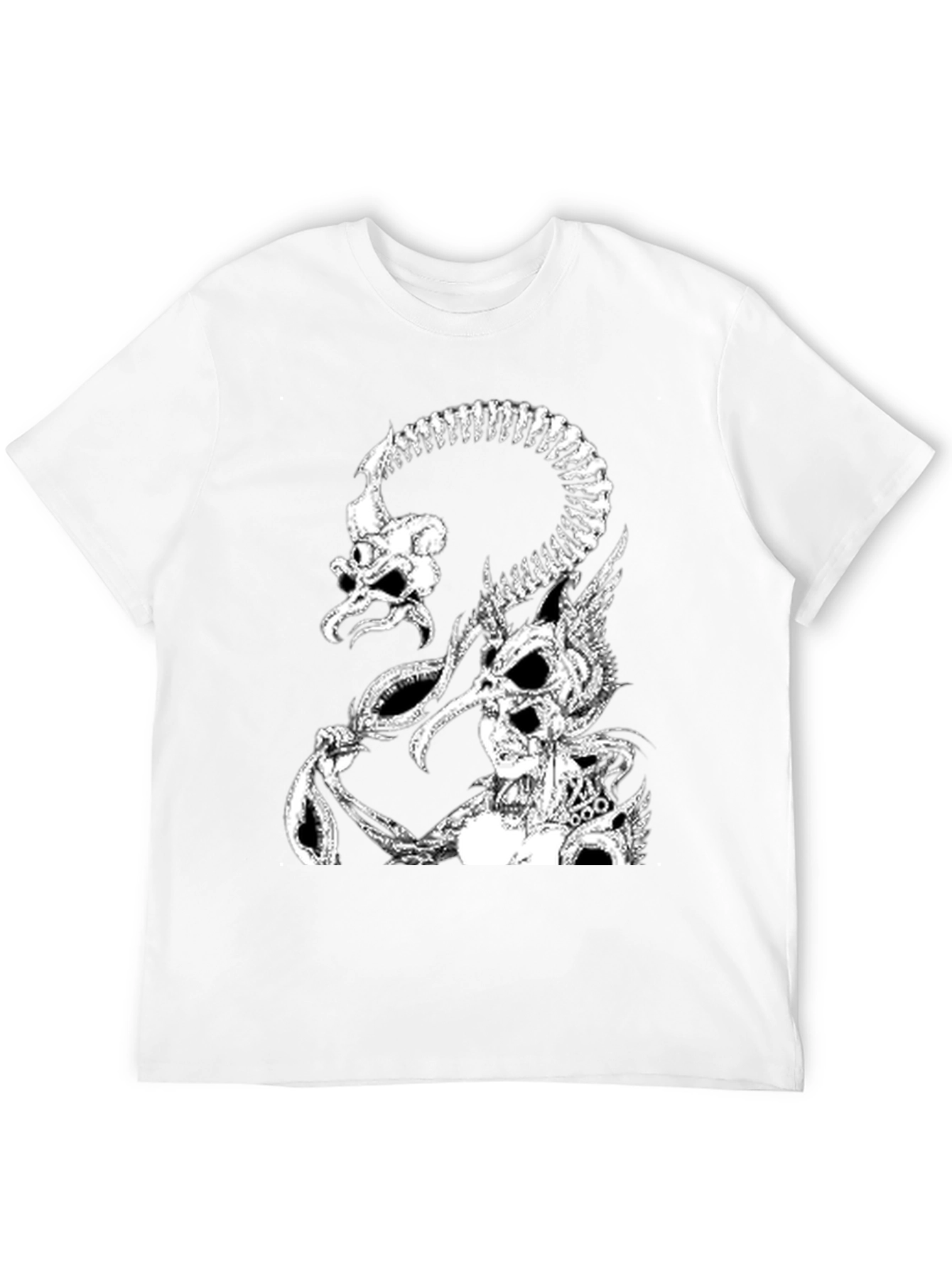 Skull Creature Graphic T-Shirt - Black