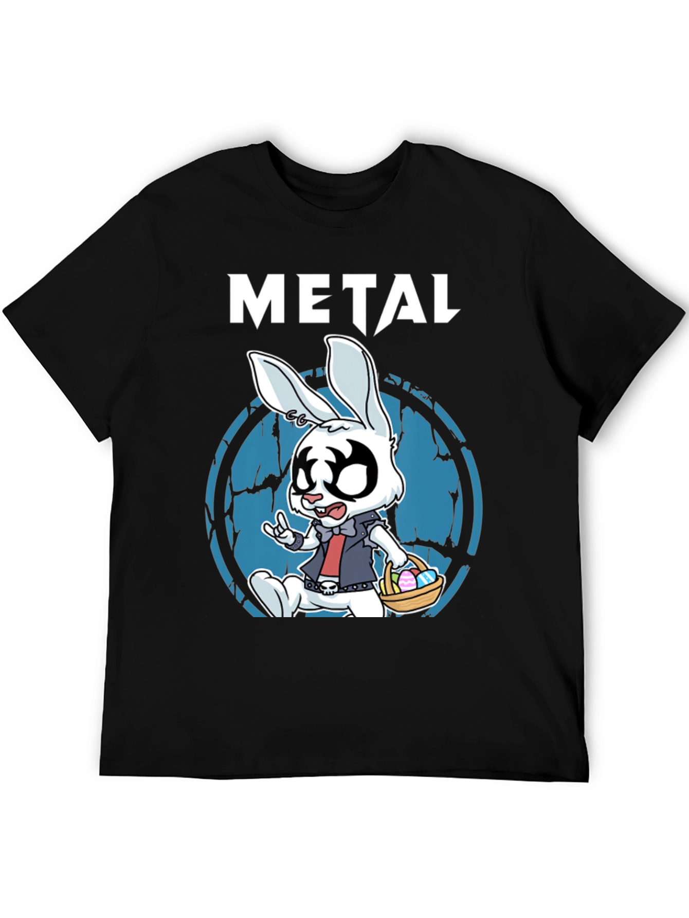 Metal Bunny T-Shirt - Rocker Easter Design