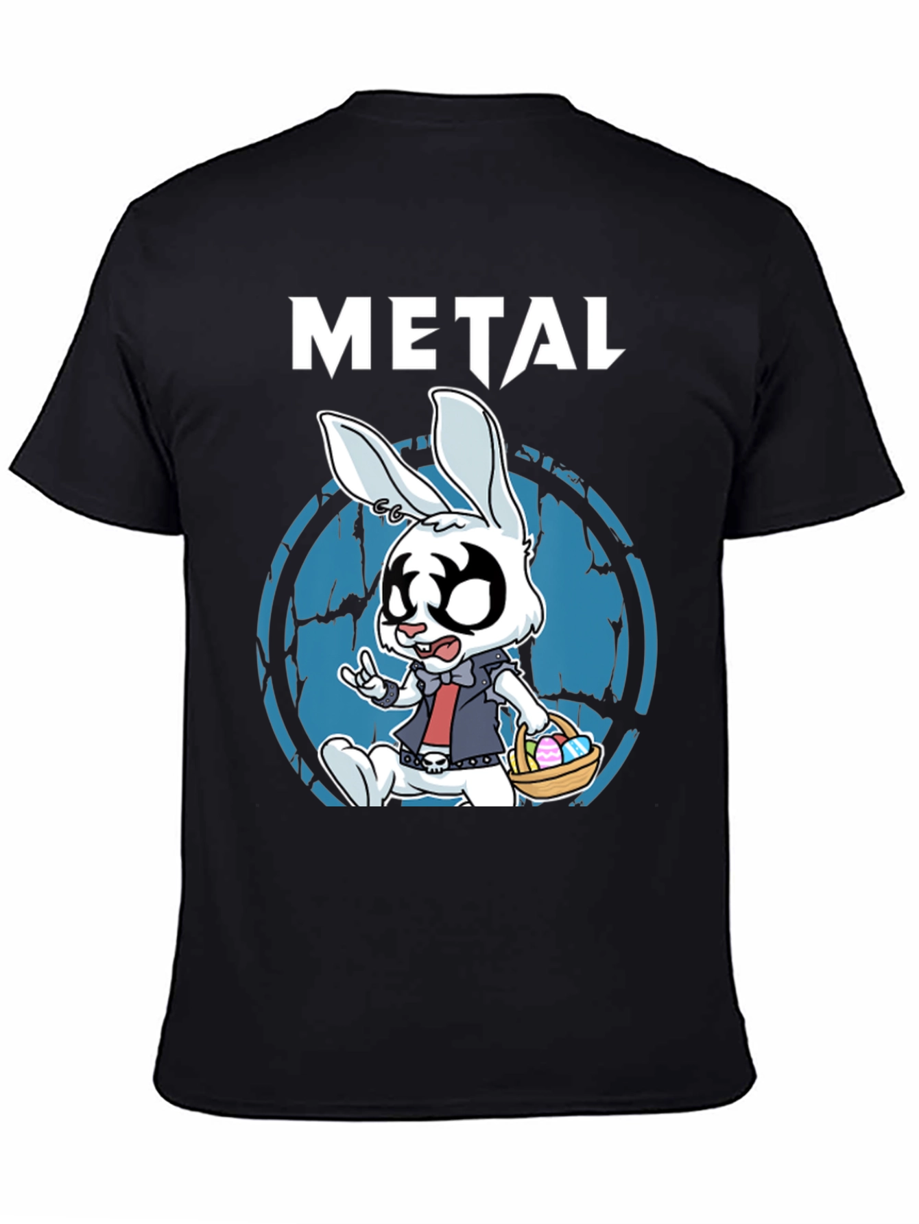 Metal Bunny T-Shirt - Rocker Easter Design
