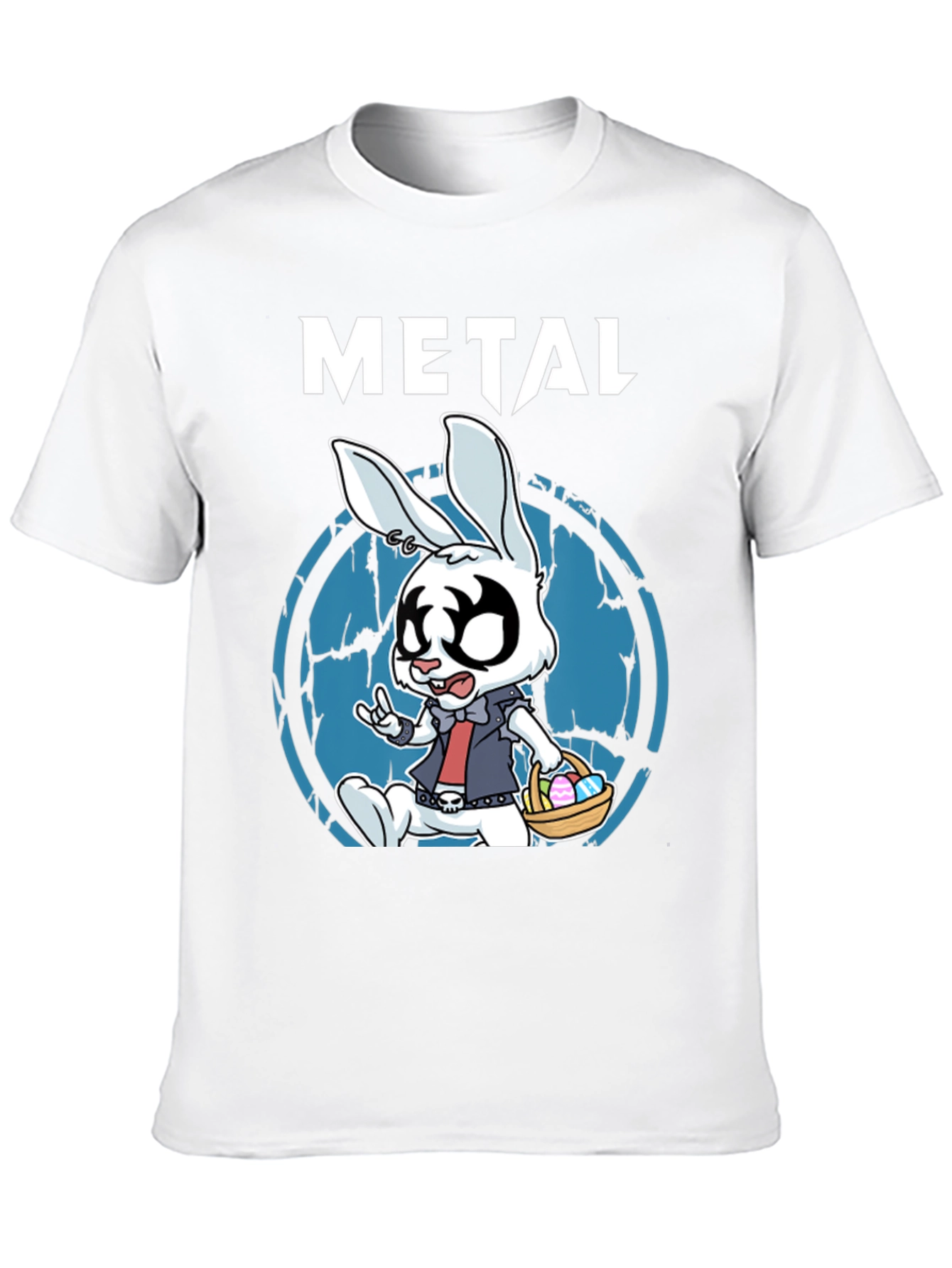Metal Bunny T-Shirt - Rocker Easter Design