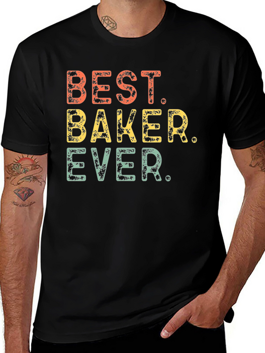 Best Baker Ever Graphic Tee - Retro Style Shirt