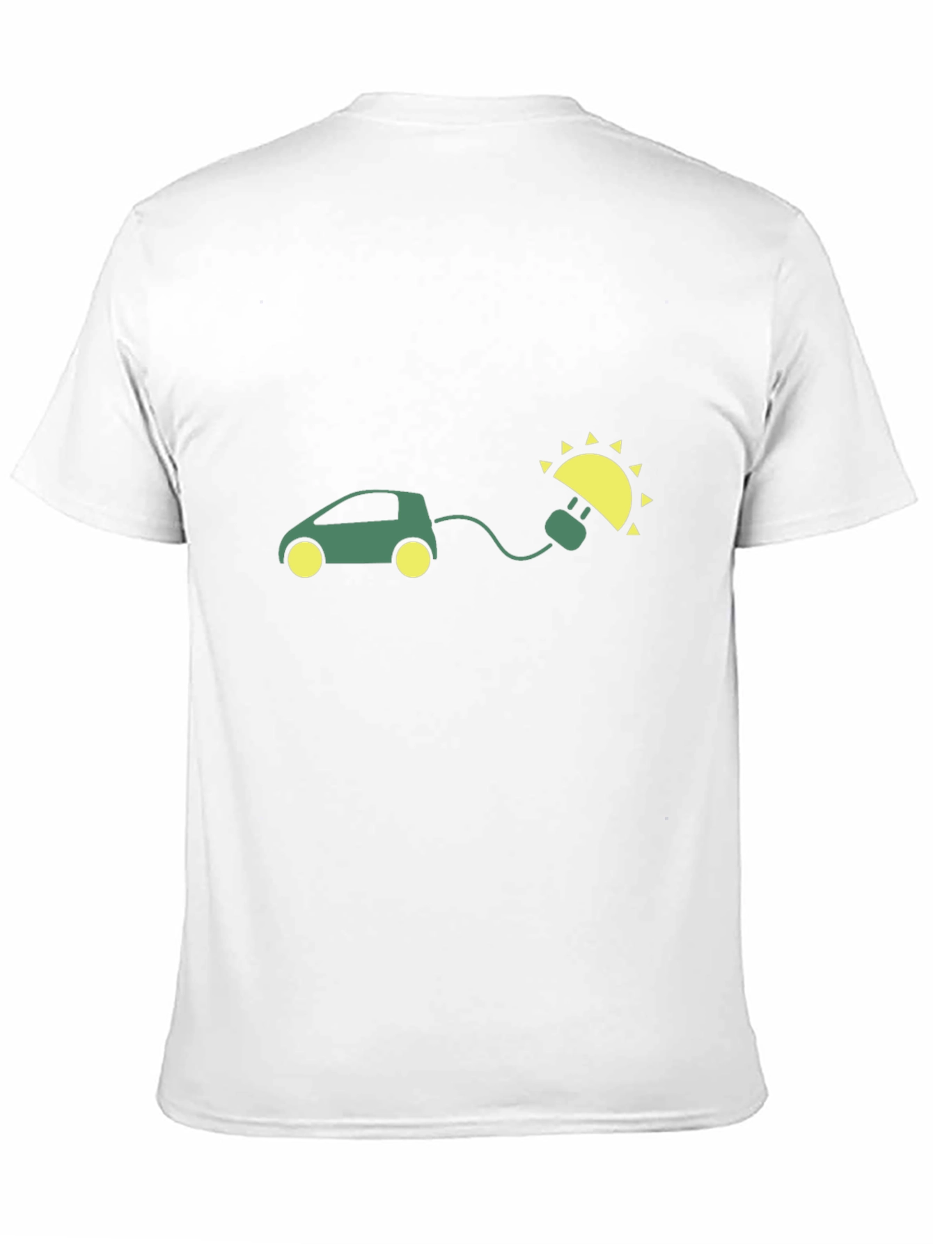 Electric Car & Solar Plug T-Shirt - Eco-Friendly Fashion