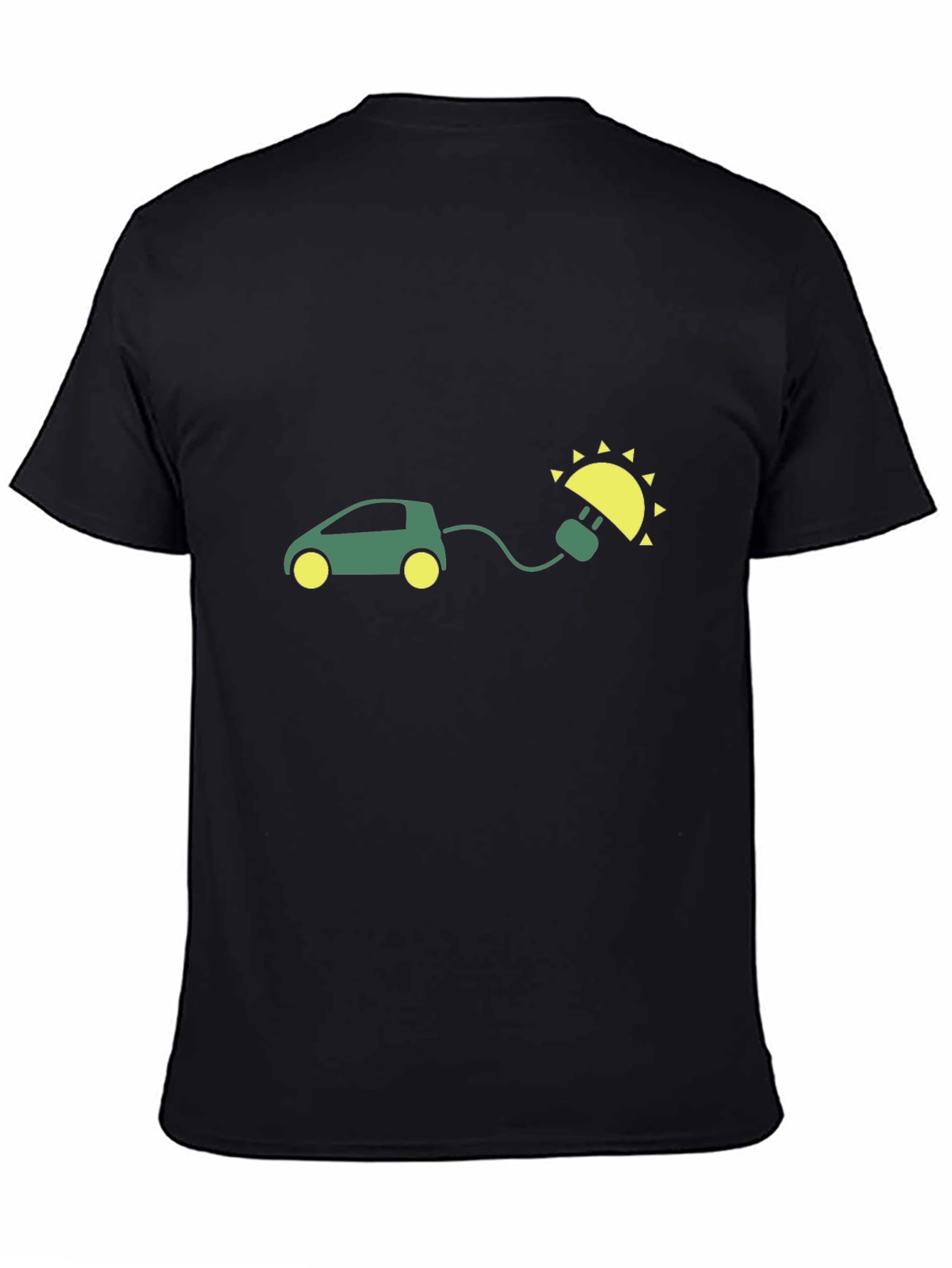 Electric Car & Solar Plug T-Shirt - Eco-Friendly Fashion