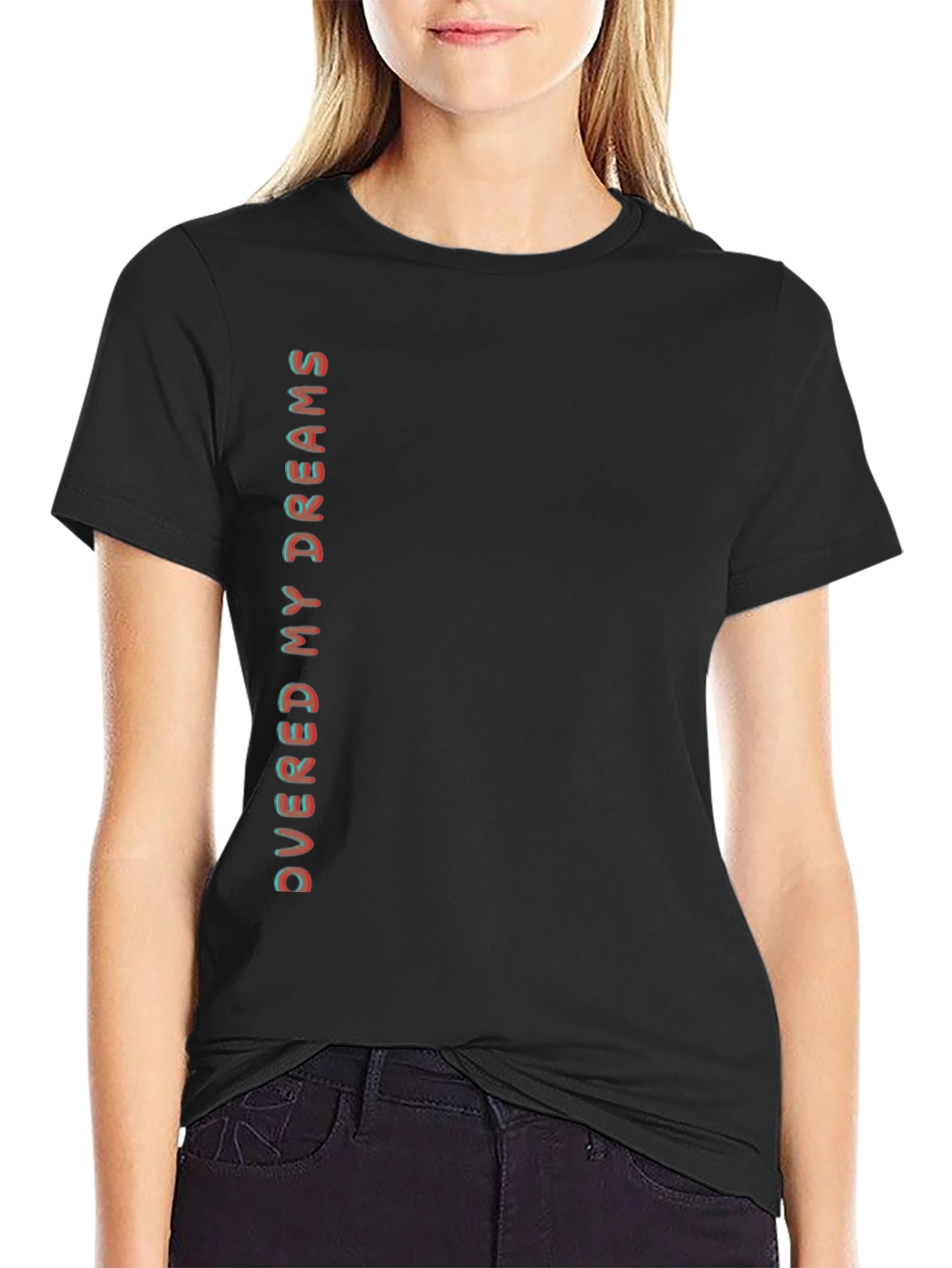 Dream-Themed Black Graphic Tee