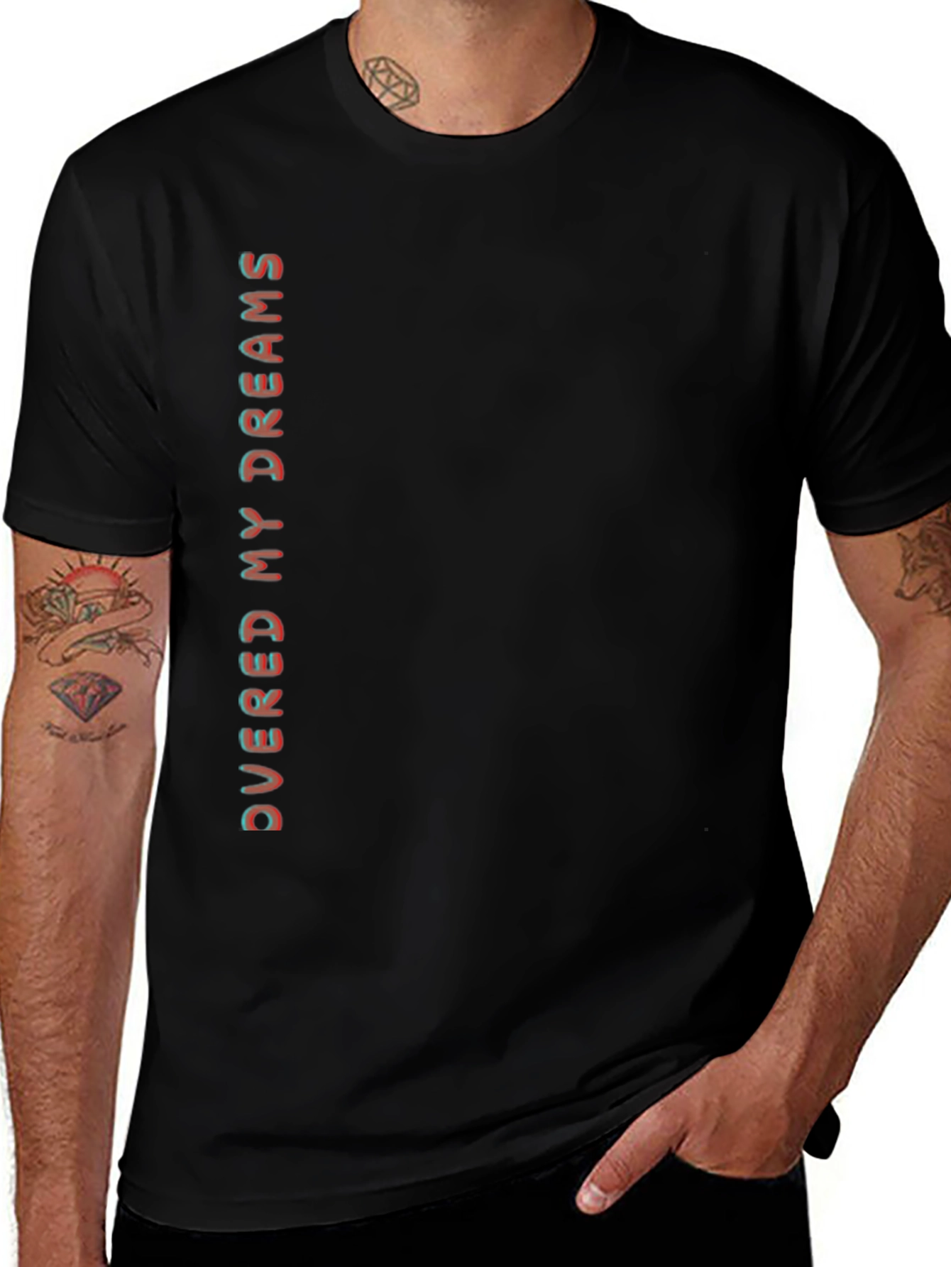 Dream-Themed Black Graphic Tee