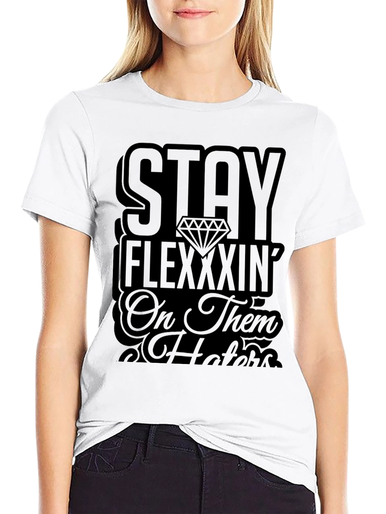 Stay Flexxxin Black Graphic Tee