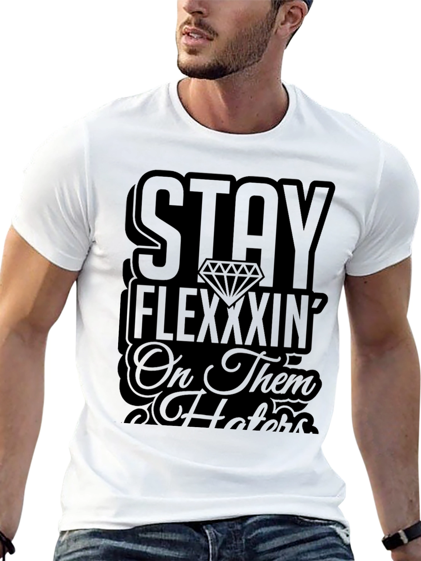 Stay Flexxxin Black Graphic Tee