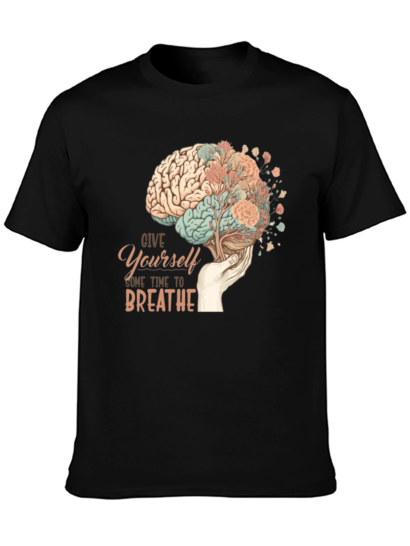 Brain & Bloom Graphic Tee - Mental Wellness Shirt