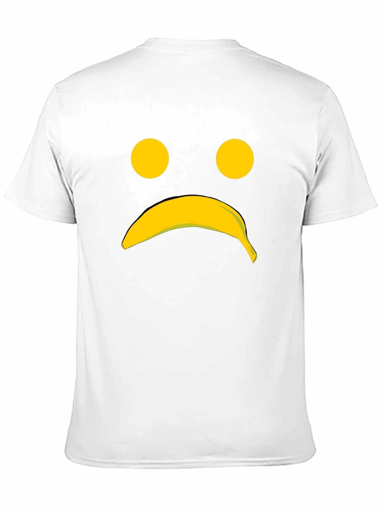 Sad Banana Face Graphic Tee - Unisex Cotton T-Shirt