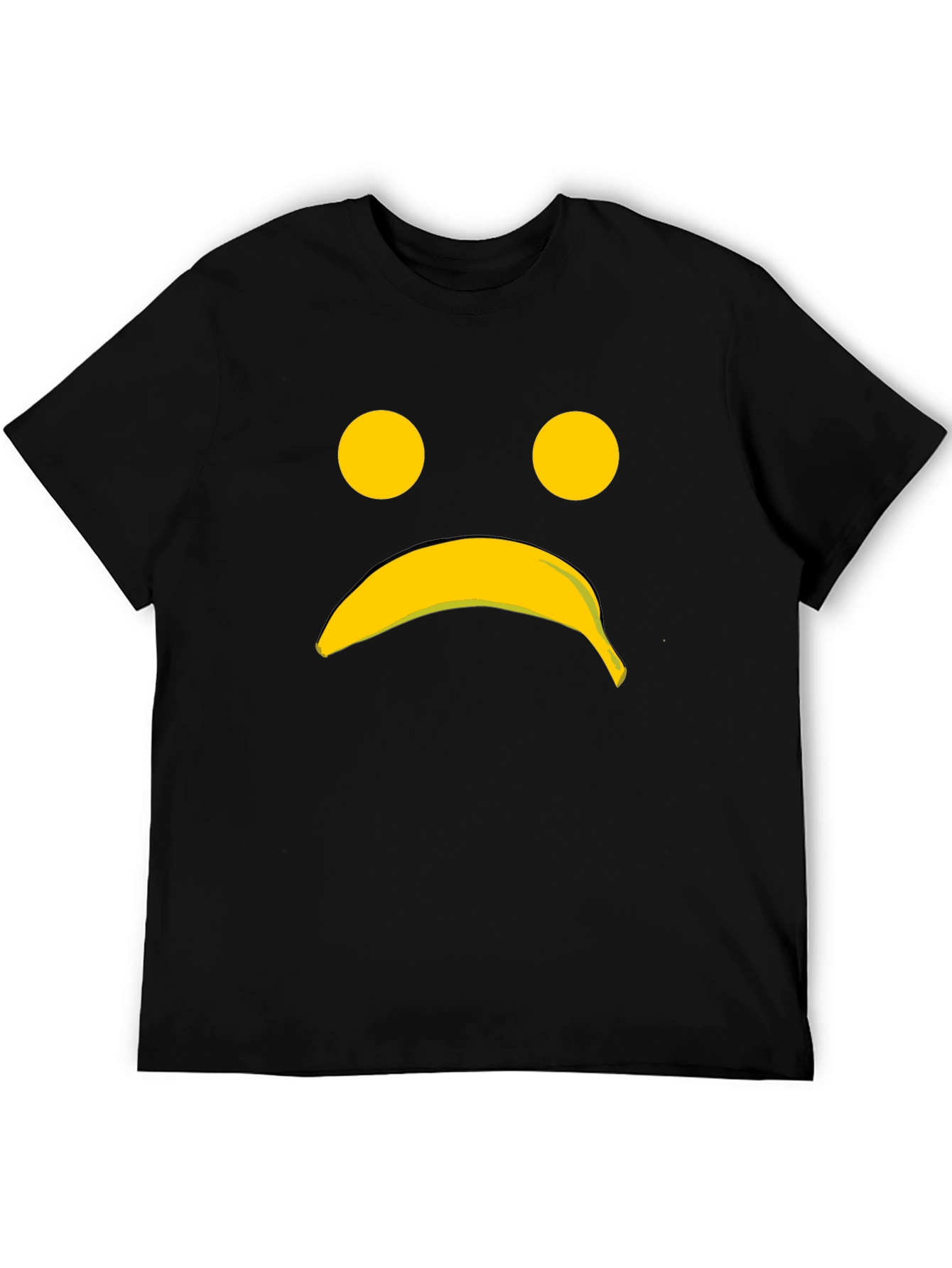 Sad Banana Face Graphic Tee - Unisex Cotton T-Shirt