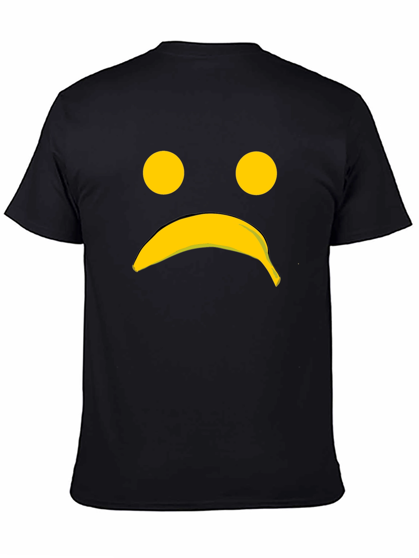 Sad Banana Face Graphic Tee - Unisex Cotton T-Shirt