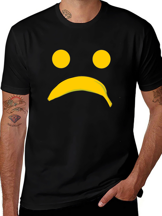 Sad Banana Face Graphic Tee - Unisex Cotton T-Shirt
