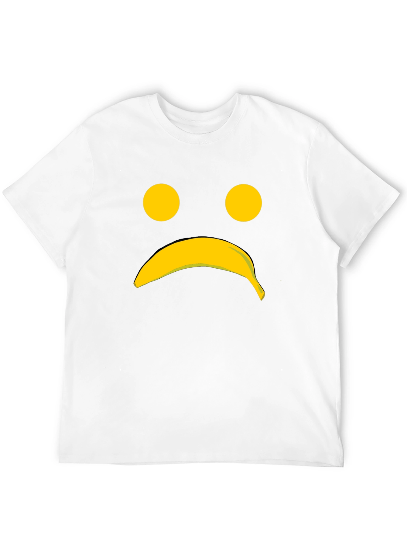 Sad Banana Face Graphic Tee - Unisex Cotton T-Shirt