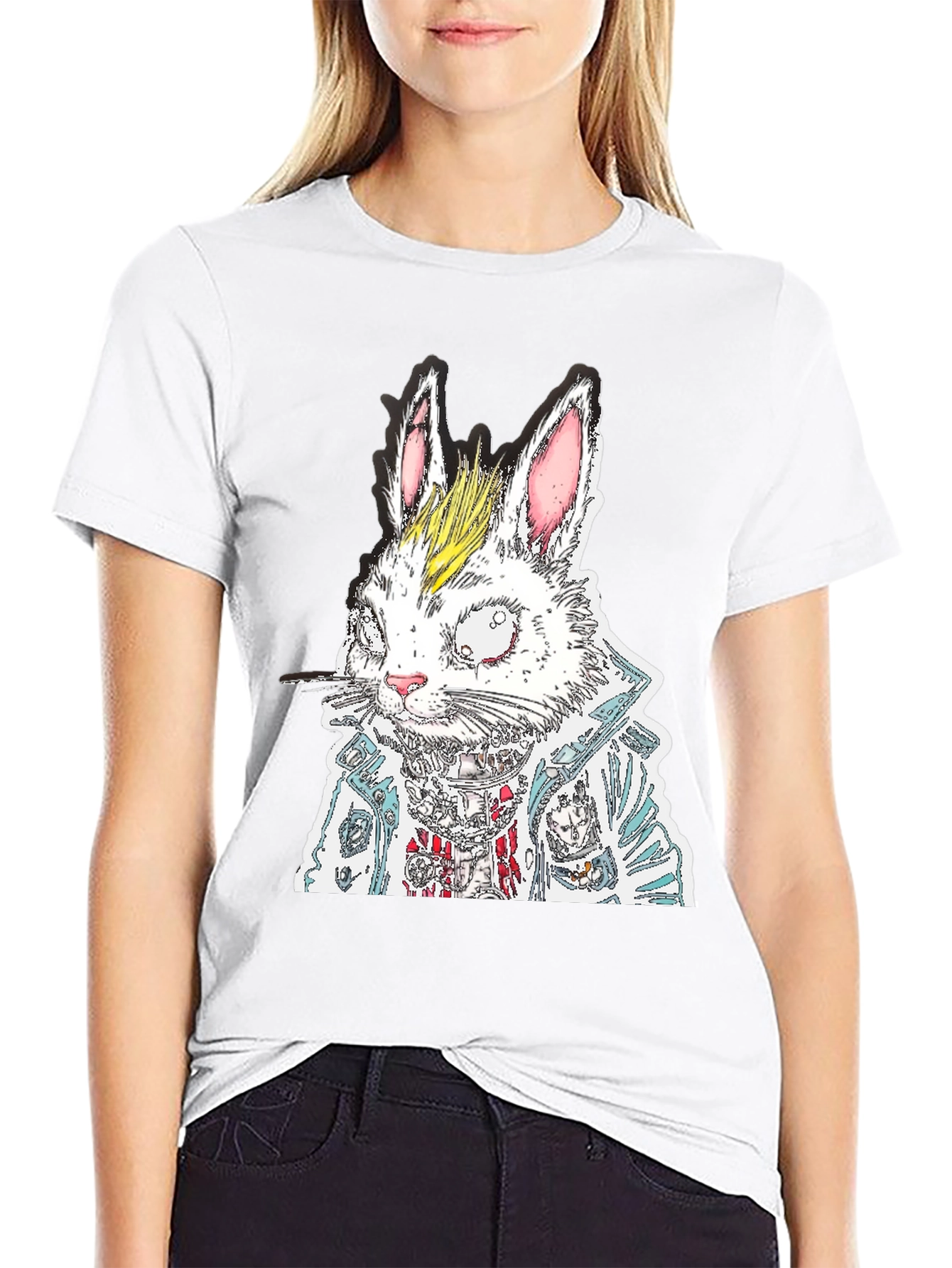 Punk Rabbit Graphic T-Shirt