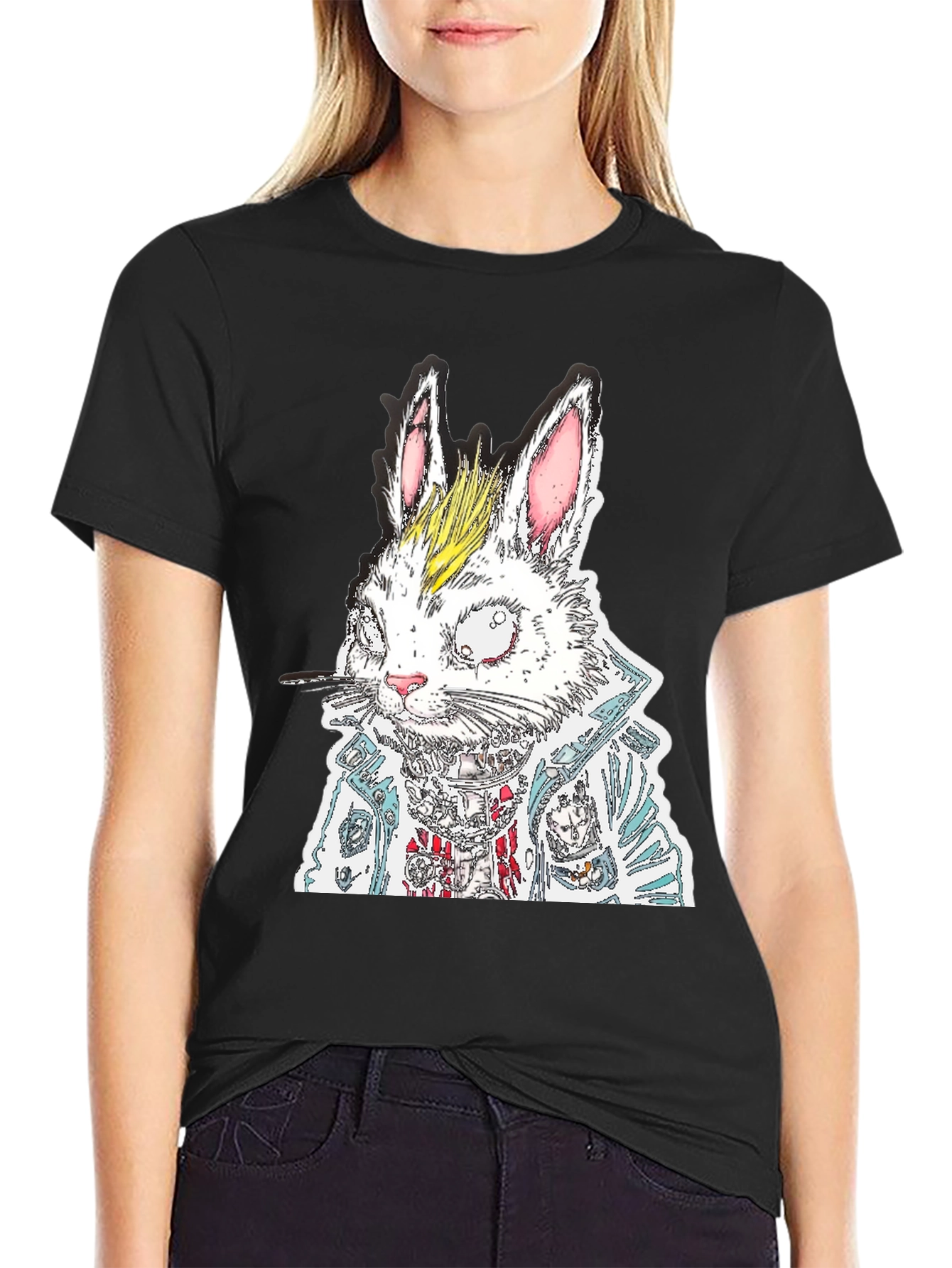 Punk Rabbit Graphic T-Shirt