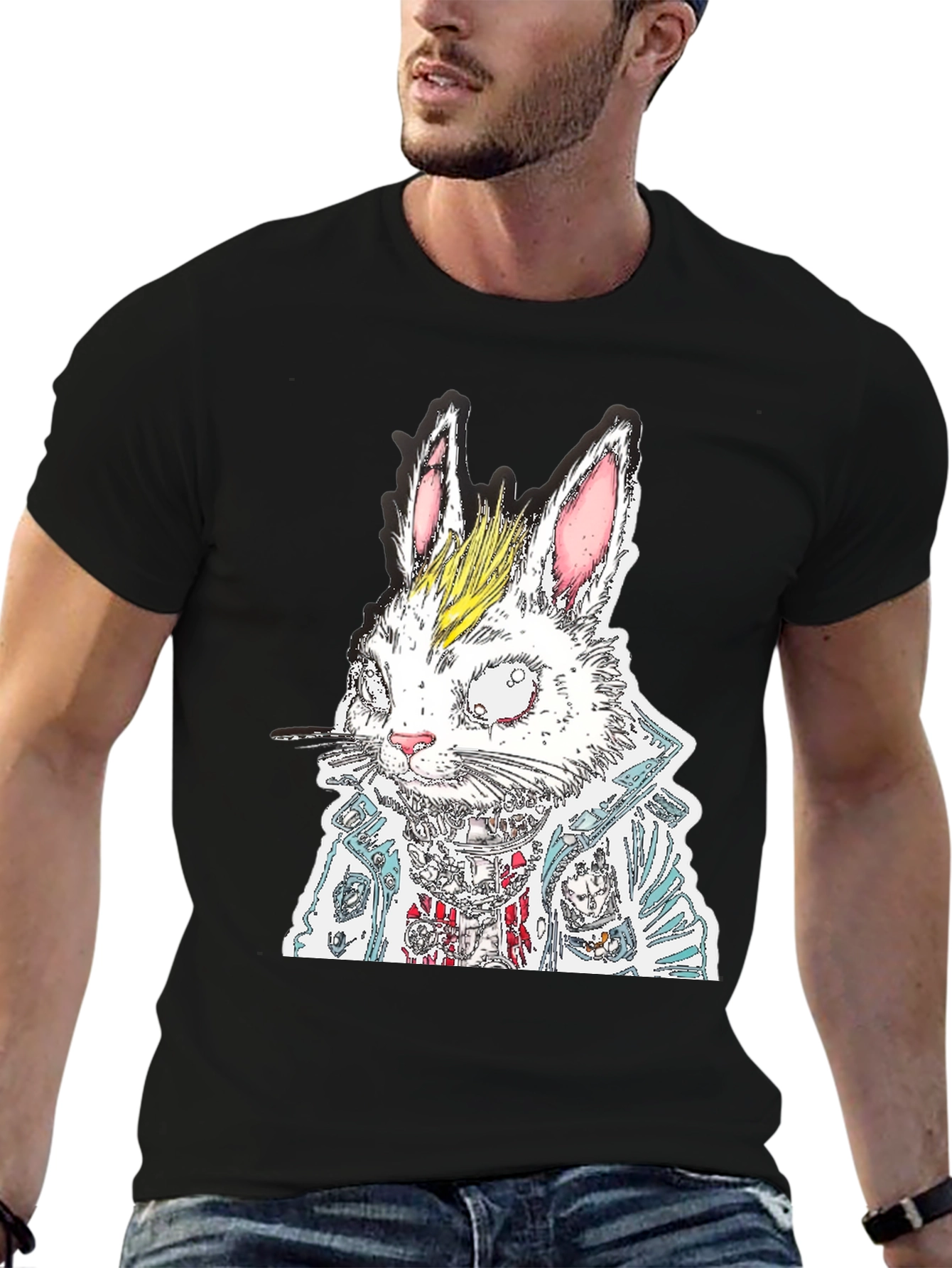 Punk Rabbit Graphic T-Shirt