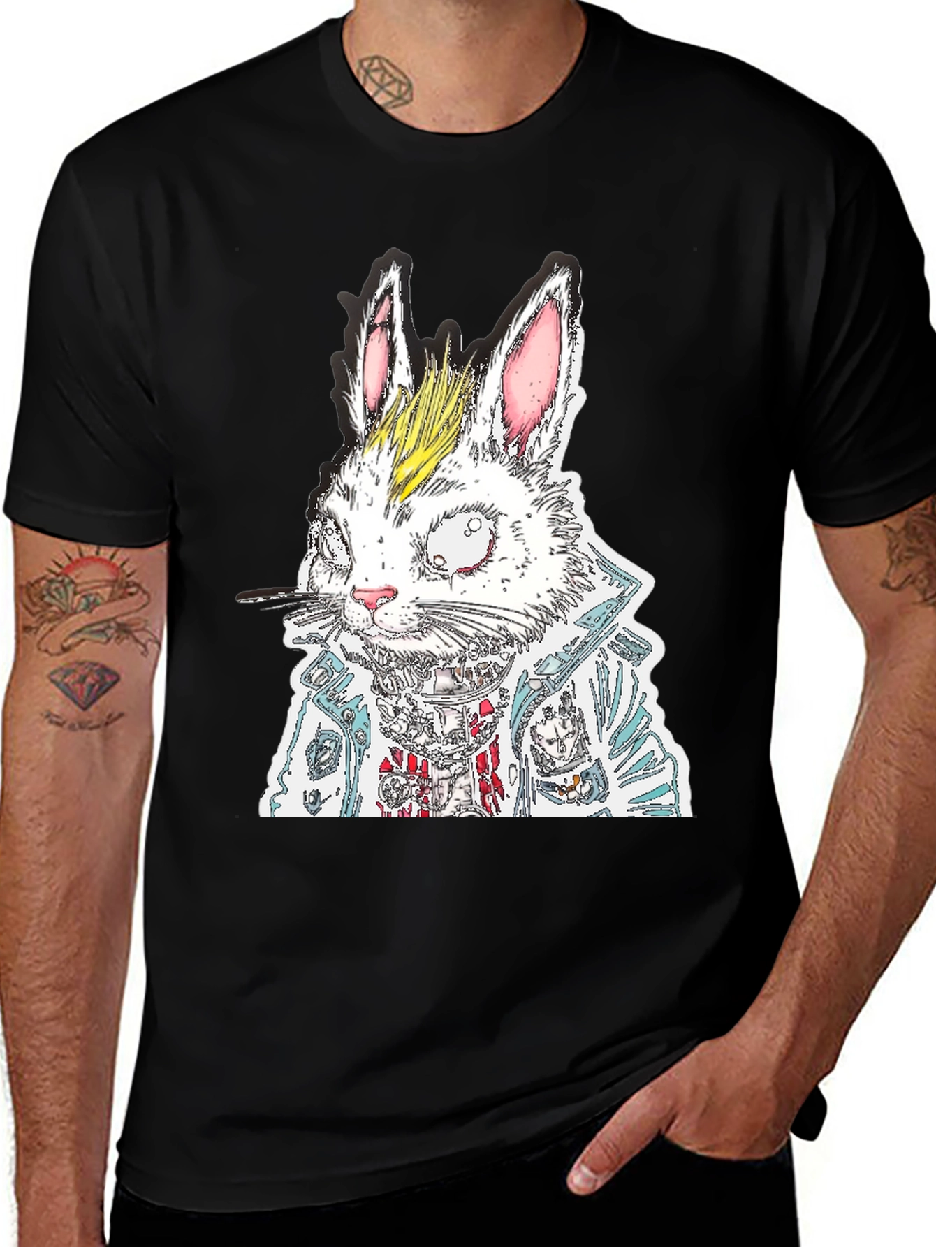 Punk Rabbit Graphic T-Shirt