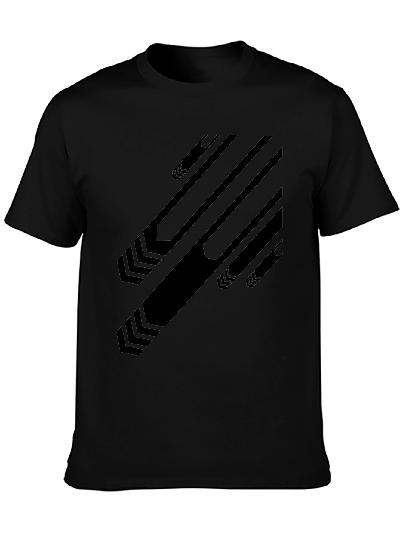 Modern Graphic Black T-Shirt