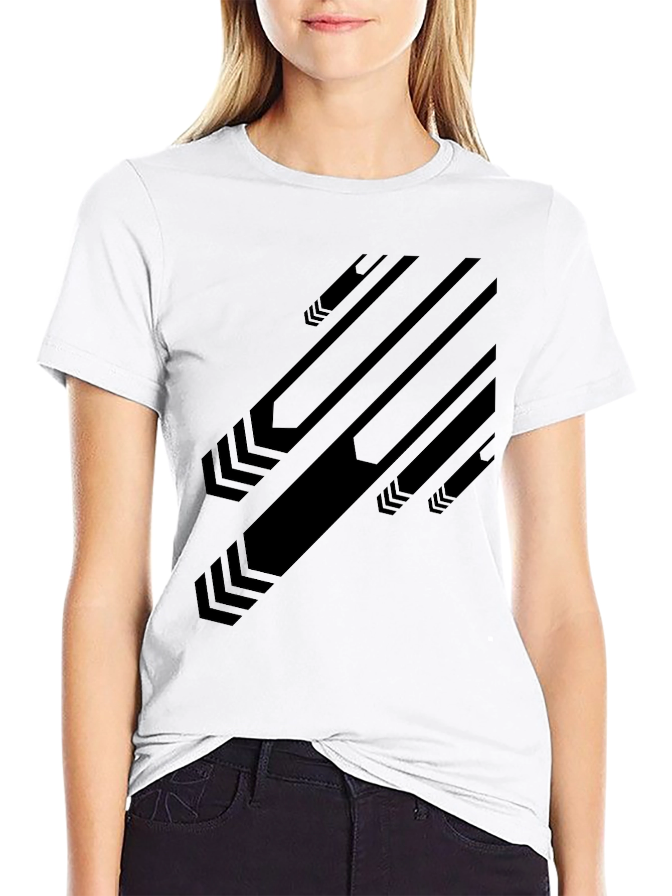Modern Graphic Black T-Shirt