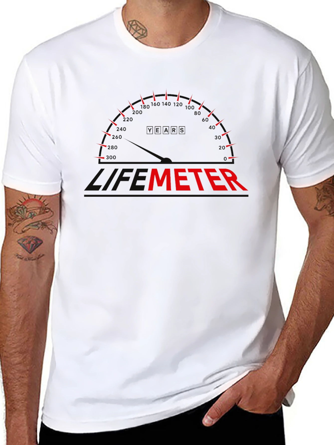 Funny Level Meter Graphic Black T-Shirt