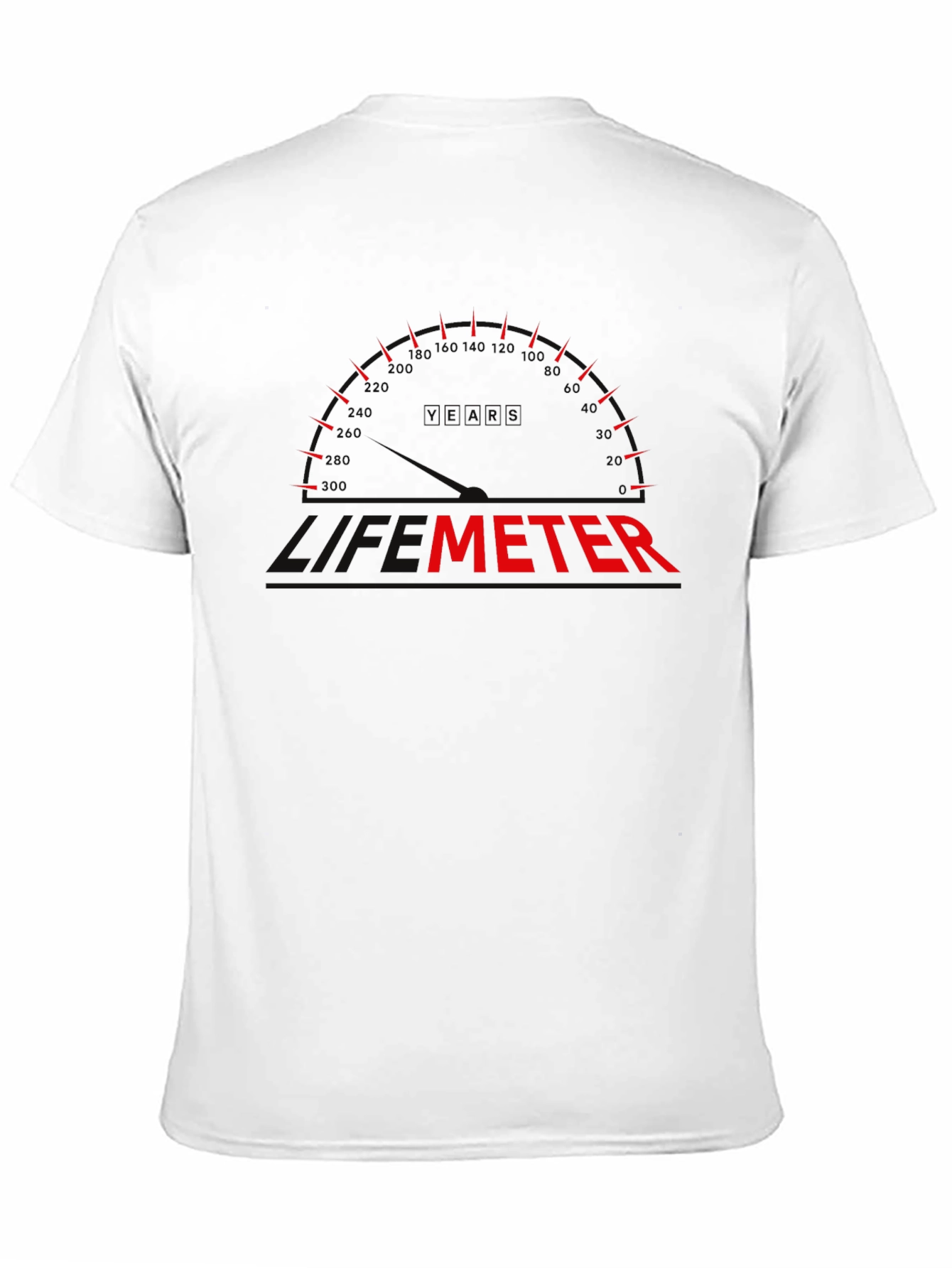Funny Level Meter Graphic Black T-Shirt