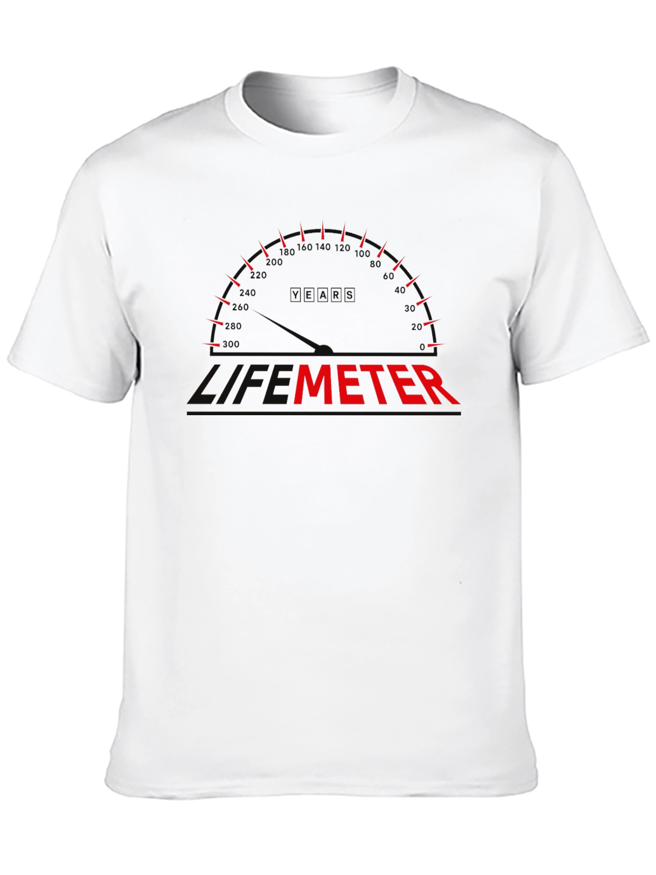 Funny Level Meter Graphic Black T-Shirt