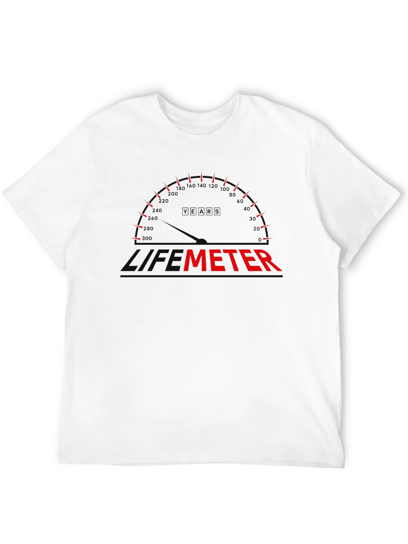 Funny Level Meter Graphic Black T-Shirt