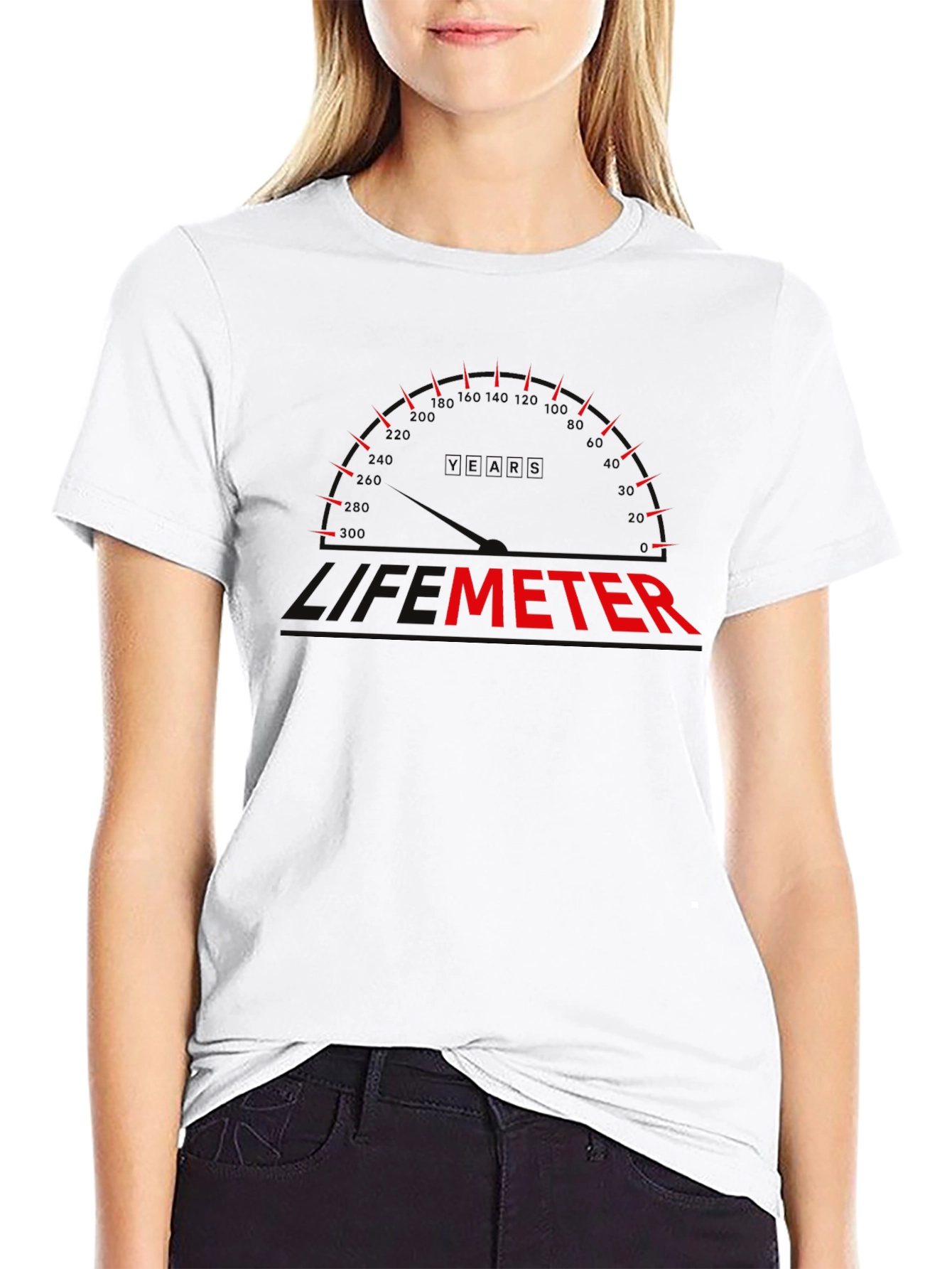Funny Level Meter Graphic Black T-Shirt