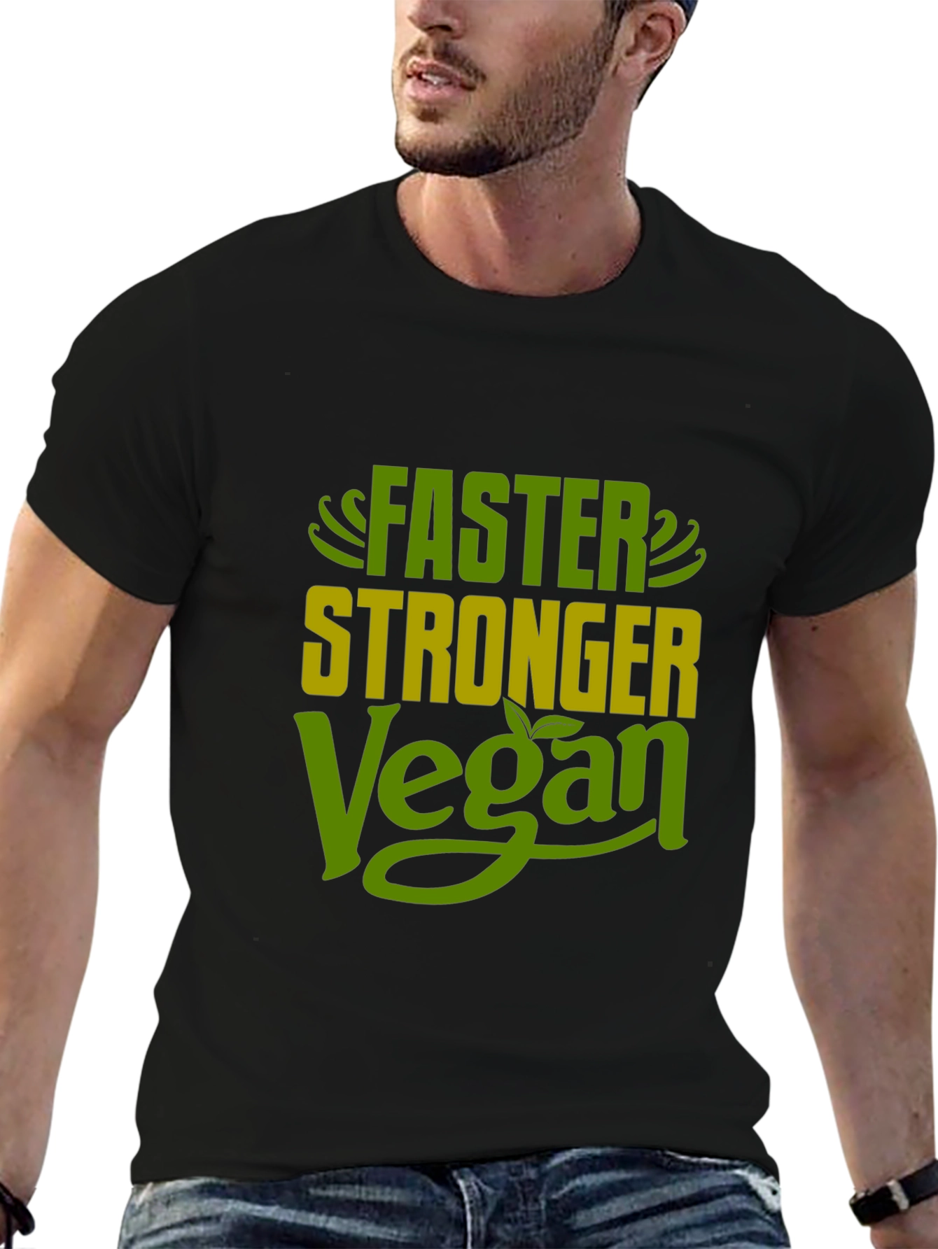 Faster Stronger Vegan T-Shirt - Plant Based Fitness