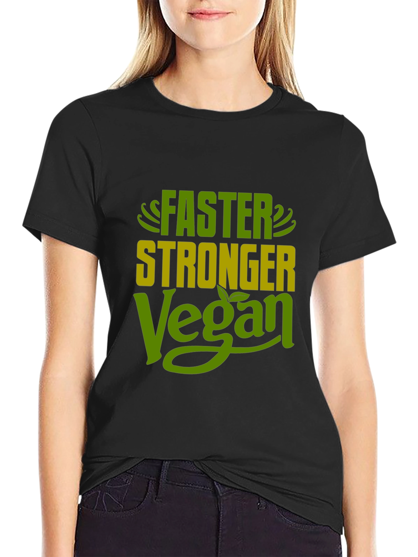 Faster Stronger Vegan T-Shirt - Plant Based Fitness