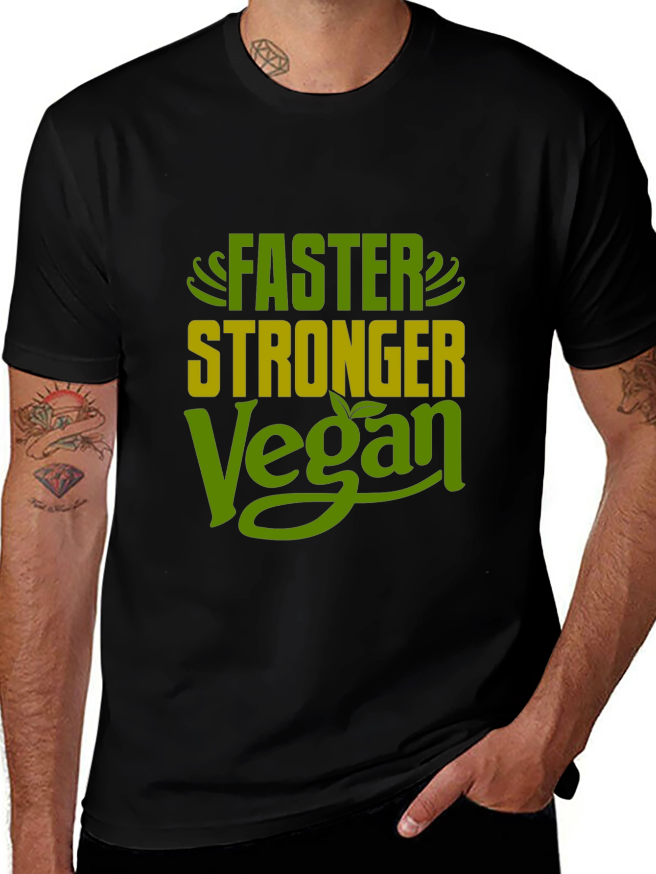 Faster Stronger Vegan T-Shirt - Plant Based Fitness