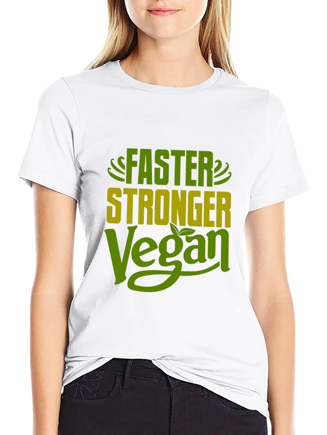 Faster Stronger Vegan T-Shirt - Plant Based Fitness