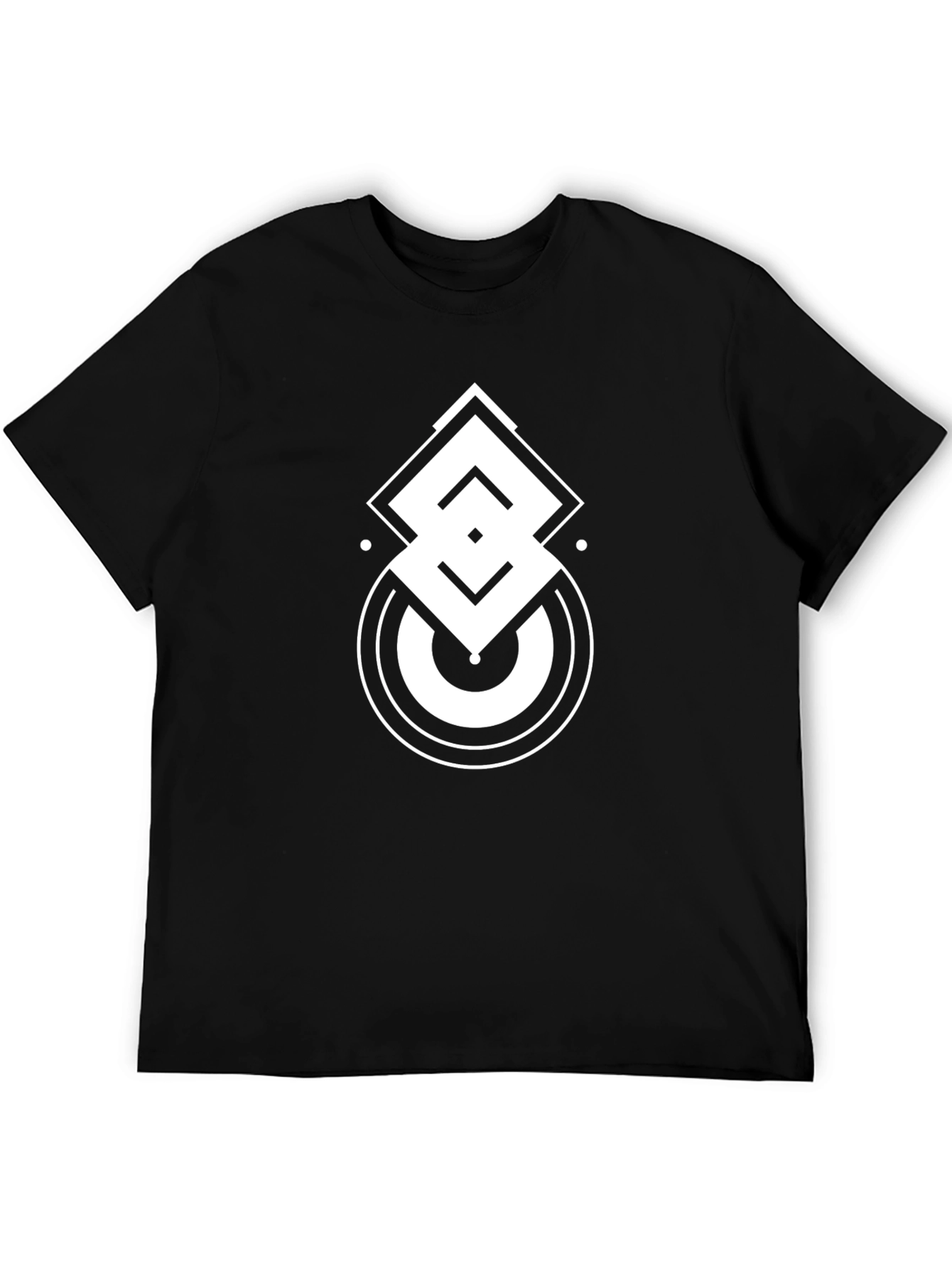 Geometric Graphic Tee - Modern Design Shirt