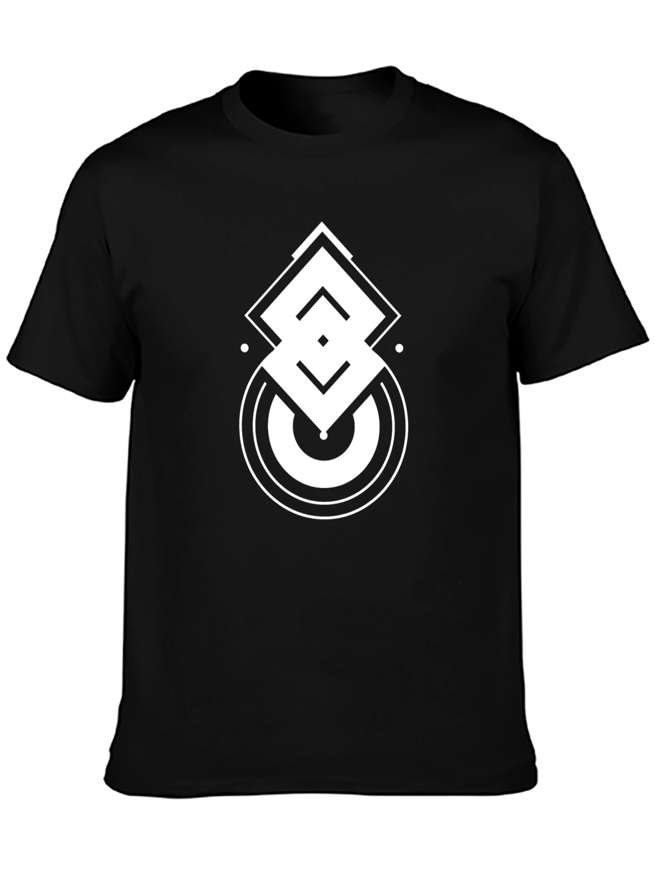 Geometric Graphic Tee - Modern Design Shirt