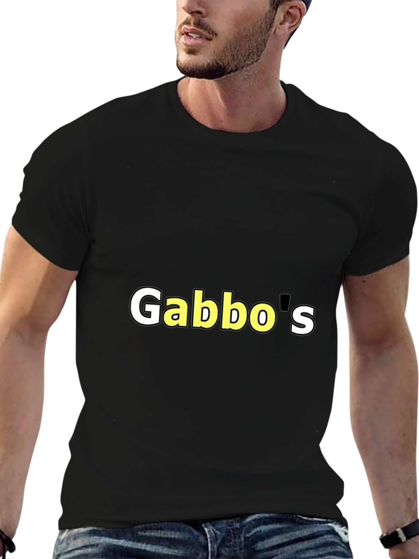 Gabbos Graphic Print Black T-Shirt