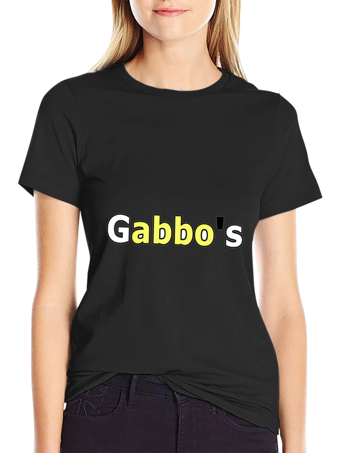 Gabbos Graphic Print Black T-Shirt