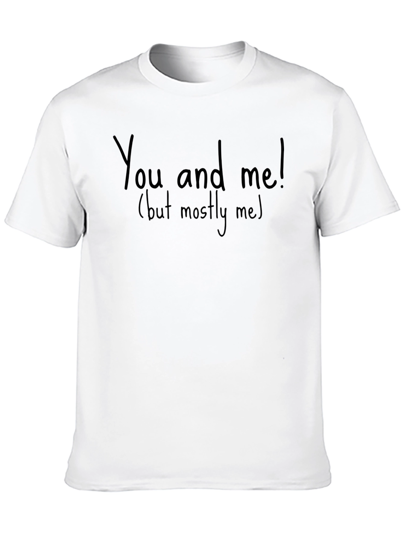 Funny You and Me! Graphic Print Tee - Black