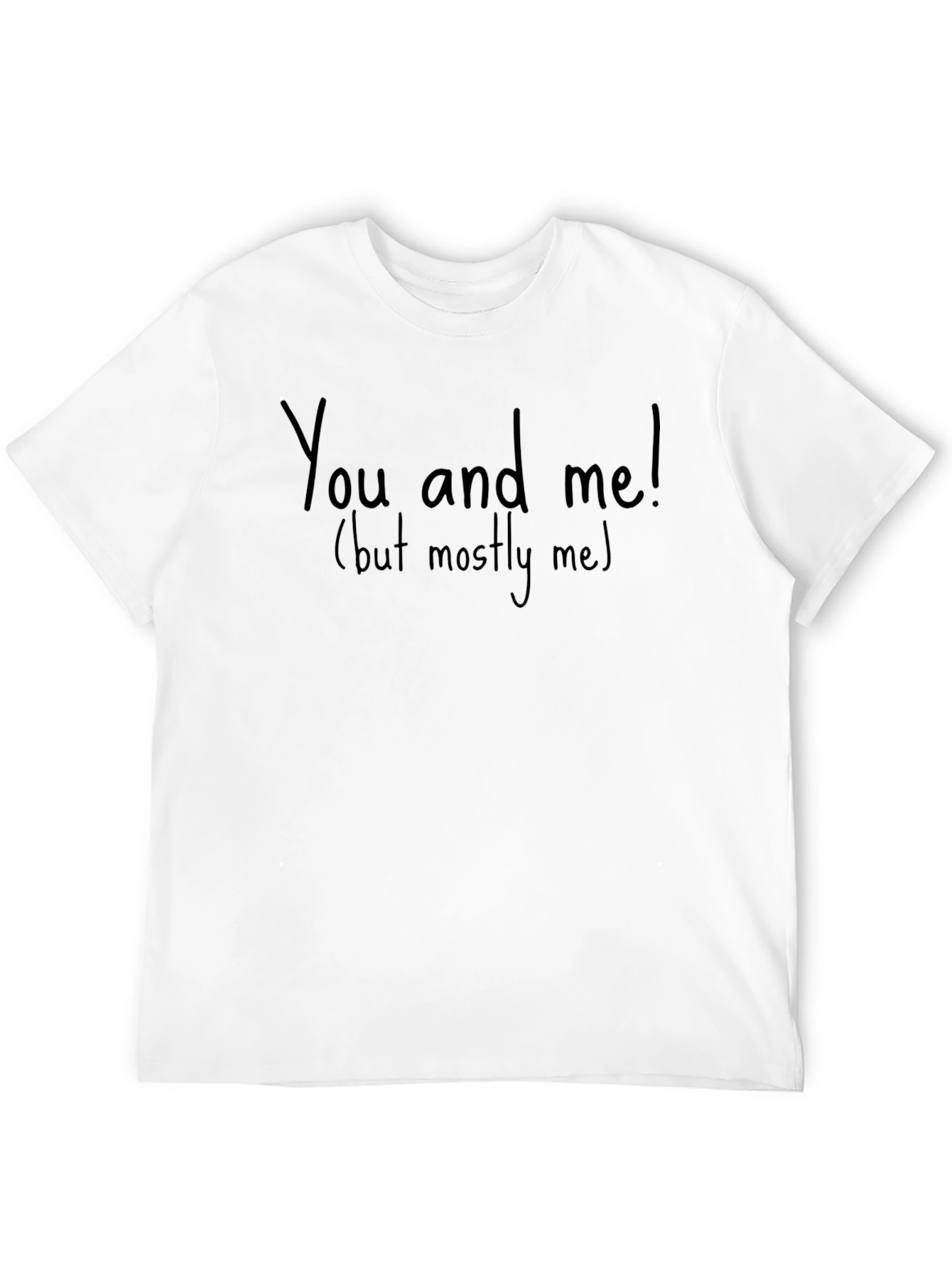 Funny You and Me! Graphic Print Tee - Black
