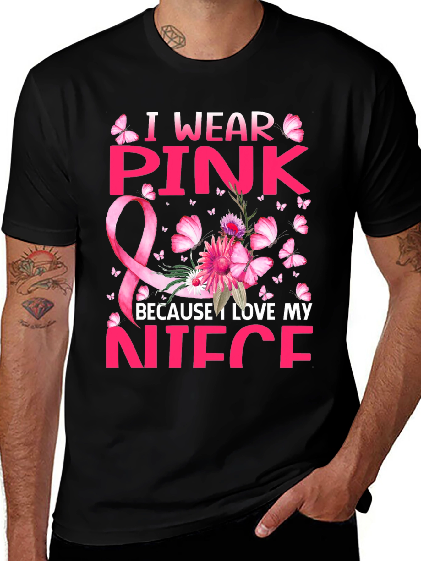 I Wear Pink Because I Love My Niece T-Shirt