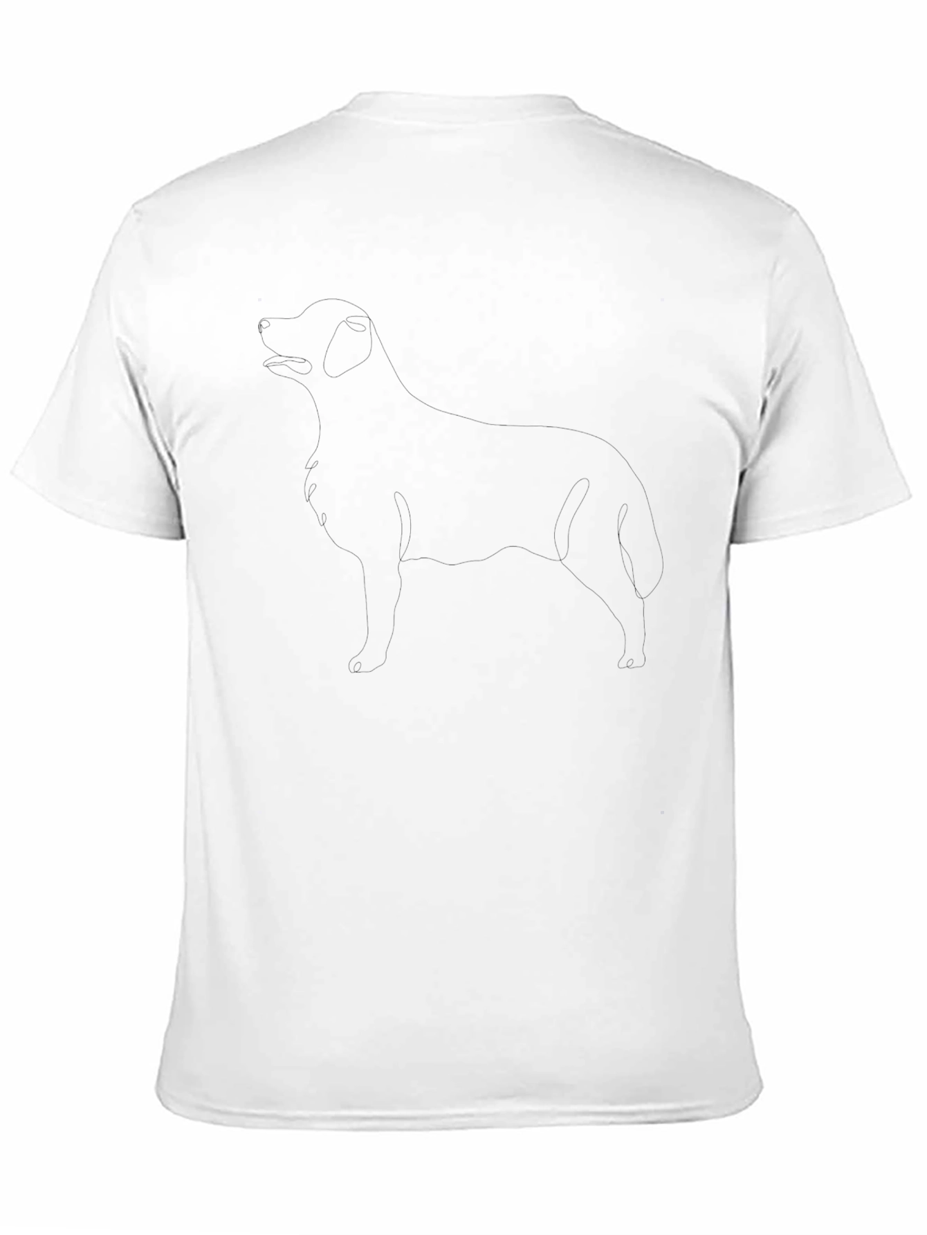 Black Dog Outline T-Shirt - Casual Comfort