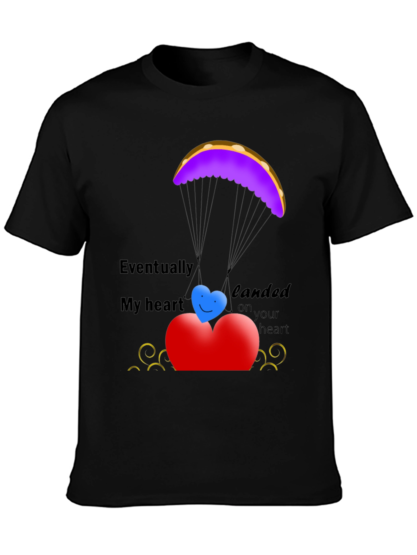 Heart Landing T-Shirt - Romantic Love Design