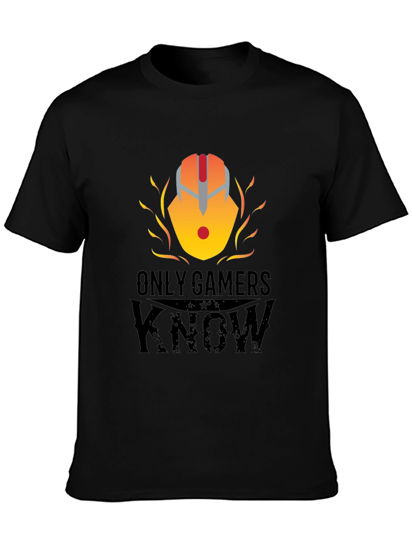 Only Gamers Know Black T-Shirt