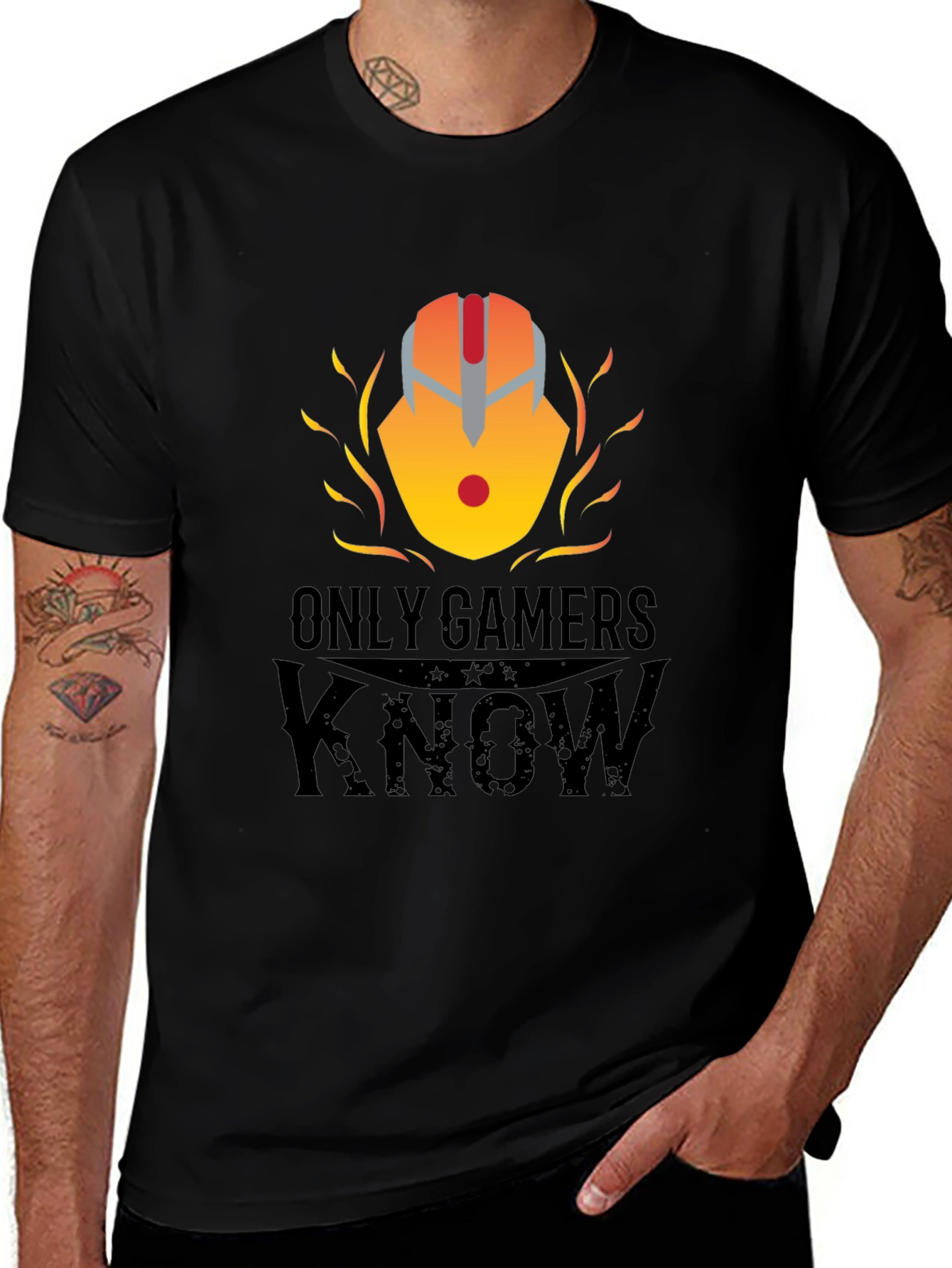 Only Gamers Know Black T-Shirt