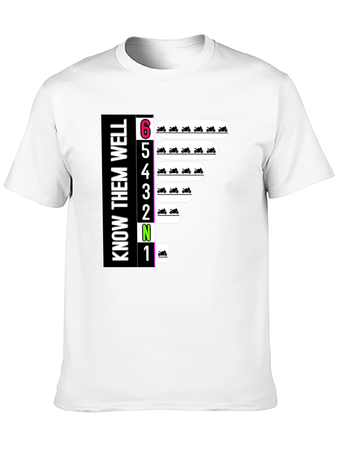 Know Them Well Motorcycle Gear Graphic Tee